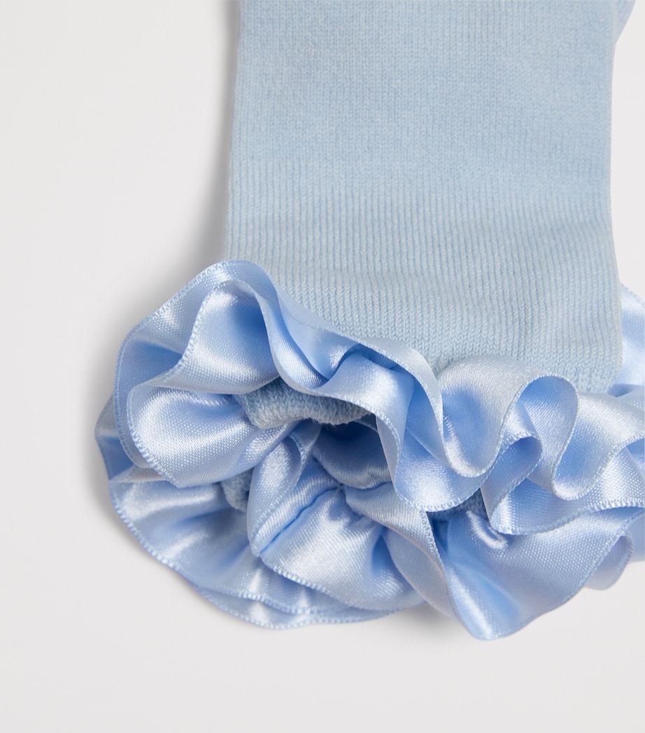 Ribbon-Trim Knee-High Socks 11 BABY BLUE Image 2