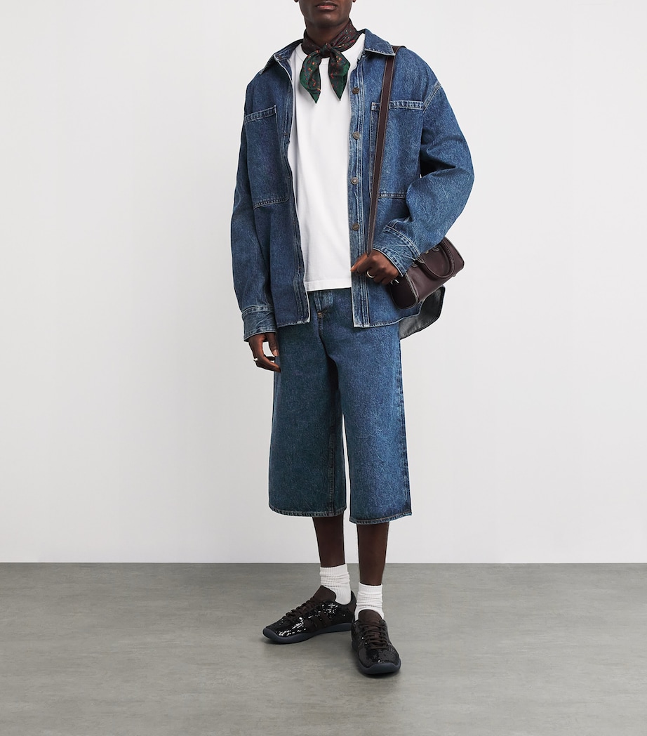 Oversized Atticus Denim Shirt CREASED DK INDIGO Image 2