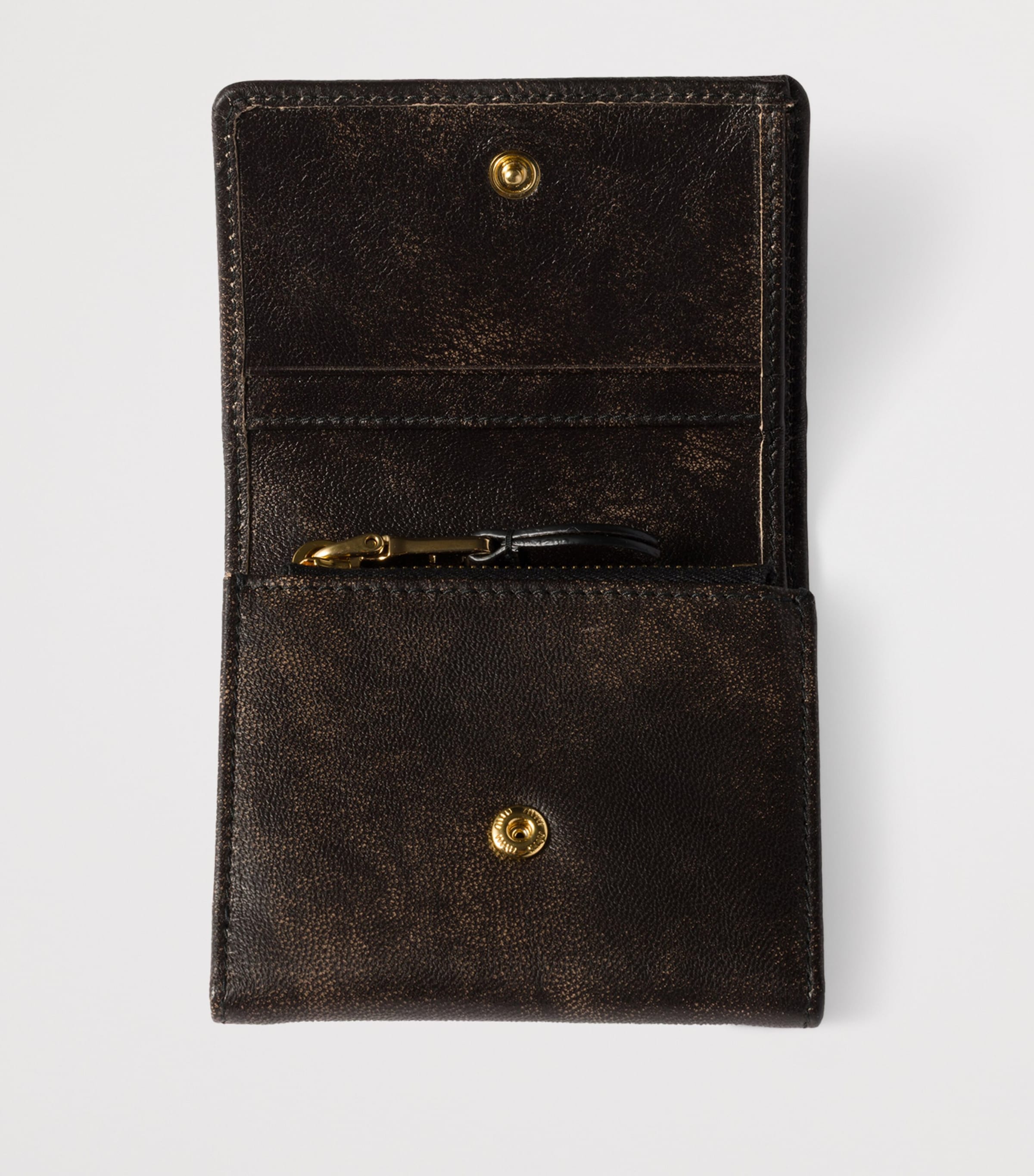Small Leather Trifold Wallet F0201 Image 4