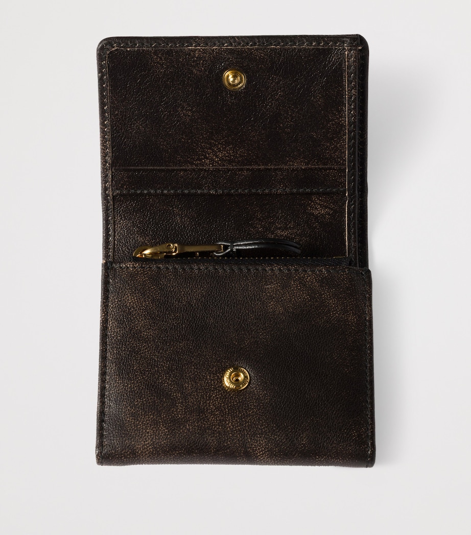 Small Leather Trifold Wallet F0201 Image 4