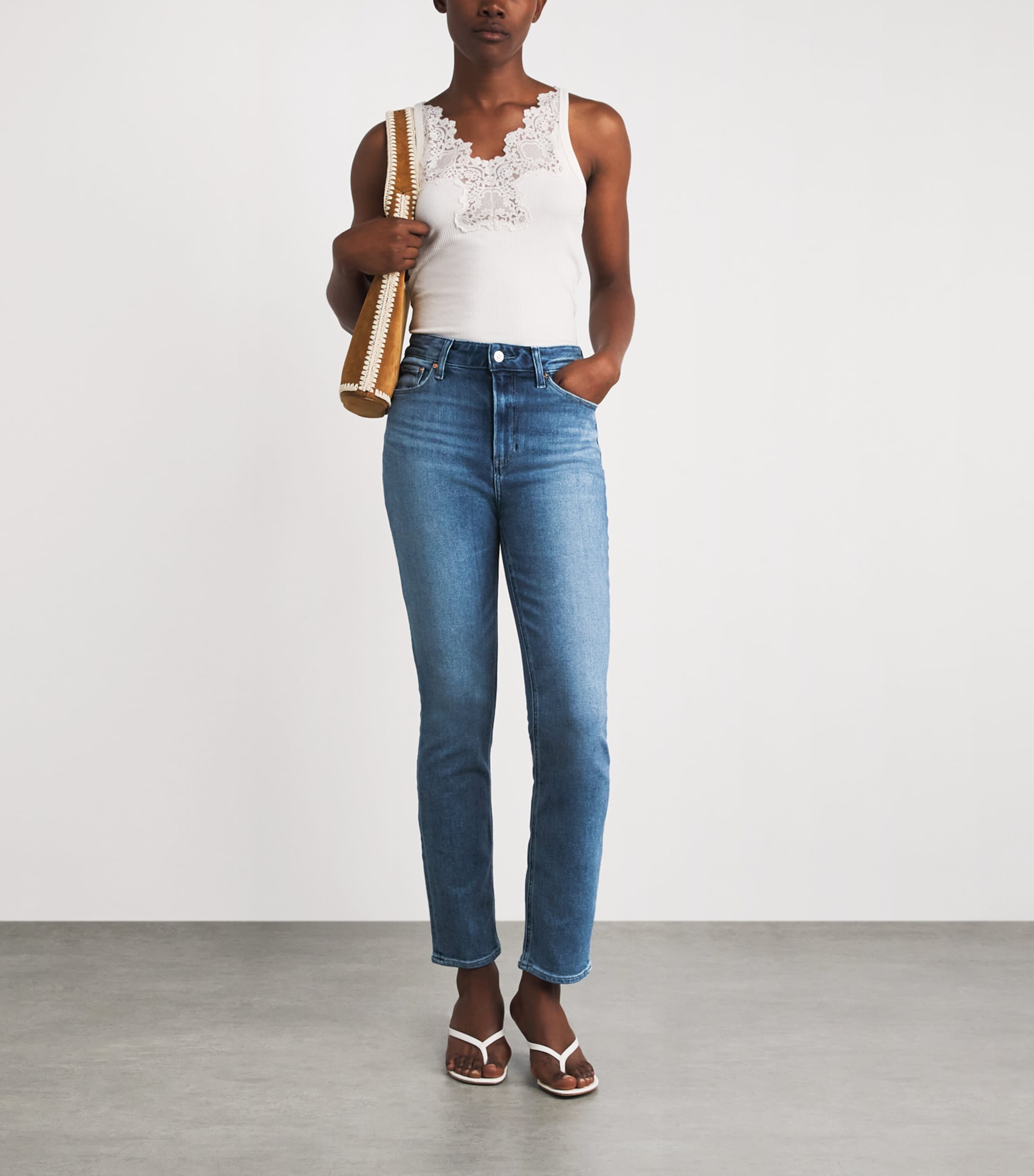 PAIGE Womens Gemma Skinny Jeans Showtime Image 2