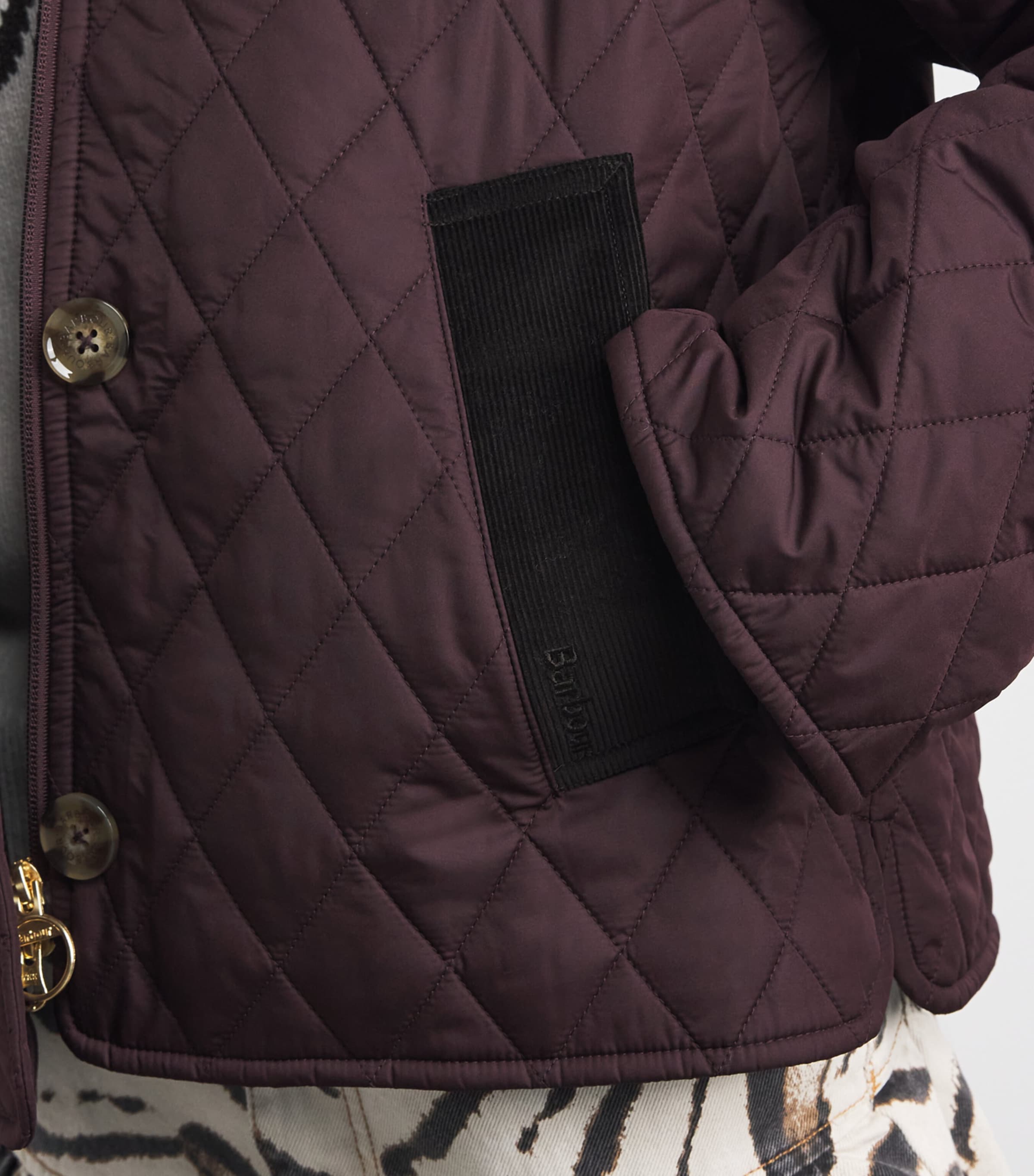 Barbour Womens Quilted Moira Jacket Fig/shadow Classic Image 3