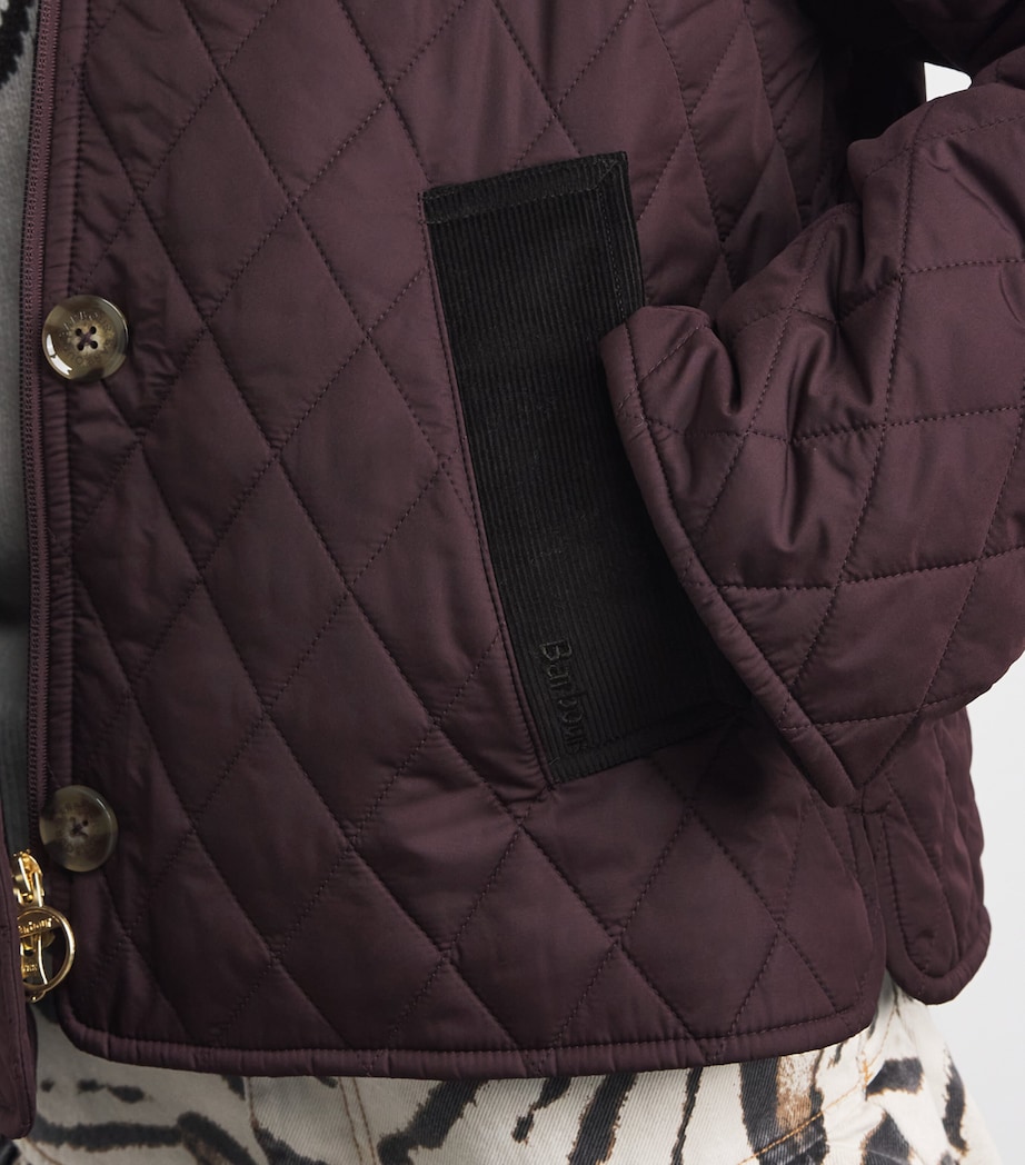 Barbour Womens Quilted Moira Jacket Fig/shadow Classic Image 3