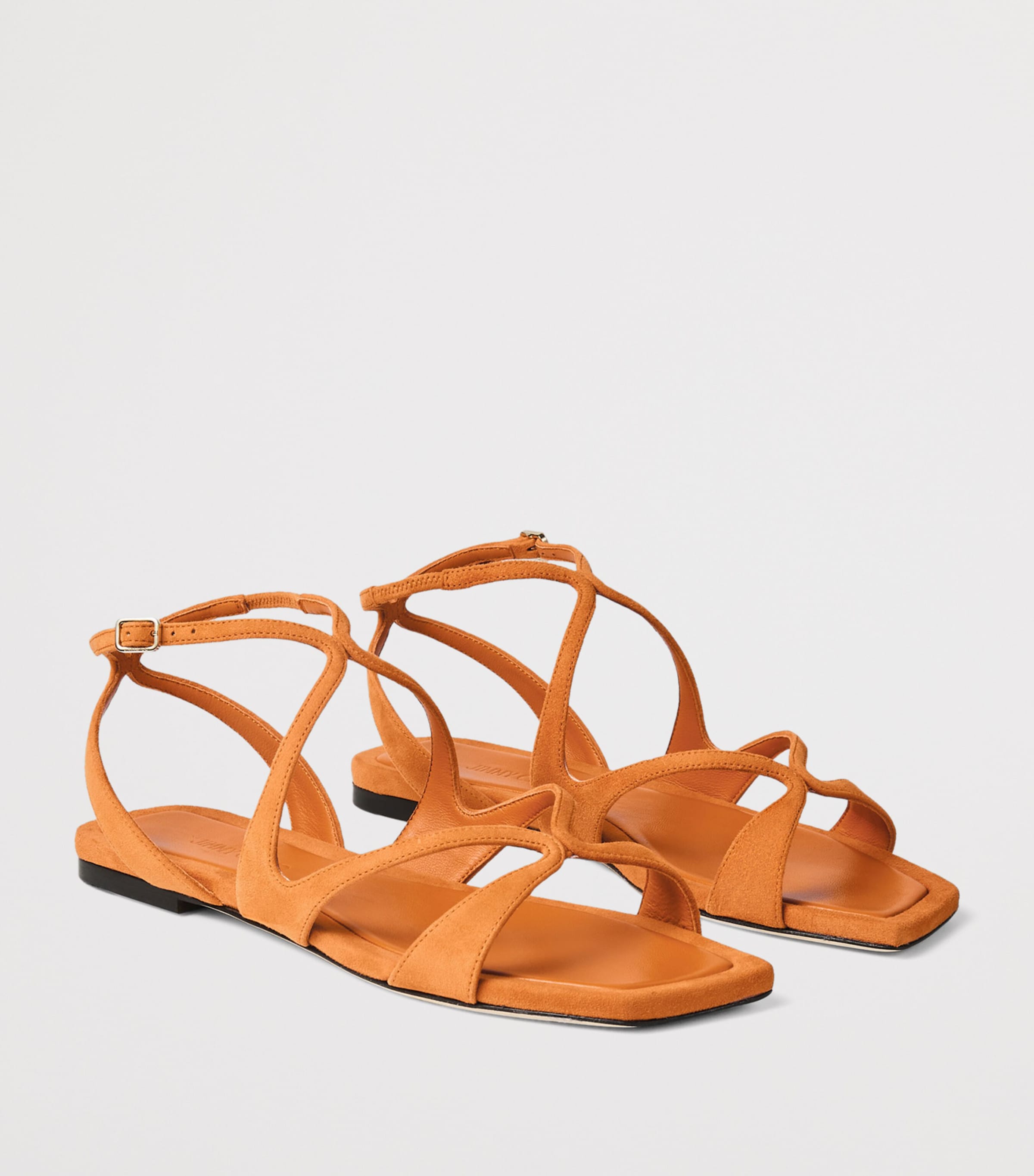 Jimmy Choo Ayla Suede Sandals Sunset Orange Image 2