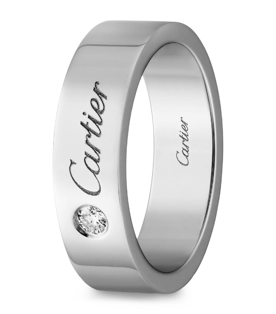 Cartier Platinum and Diamond C de Cartier Wedding Band (5mm) Platinum Image 1