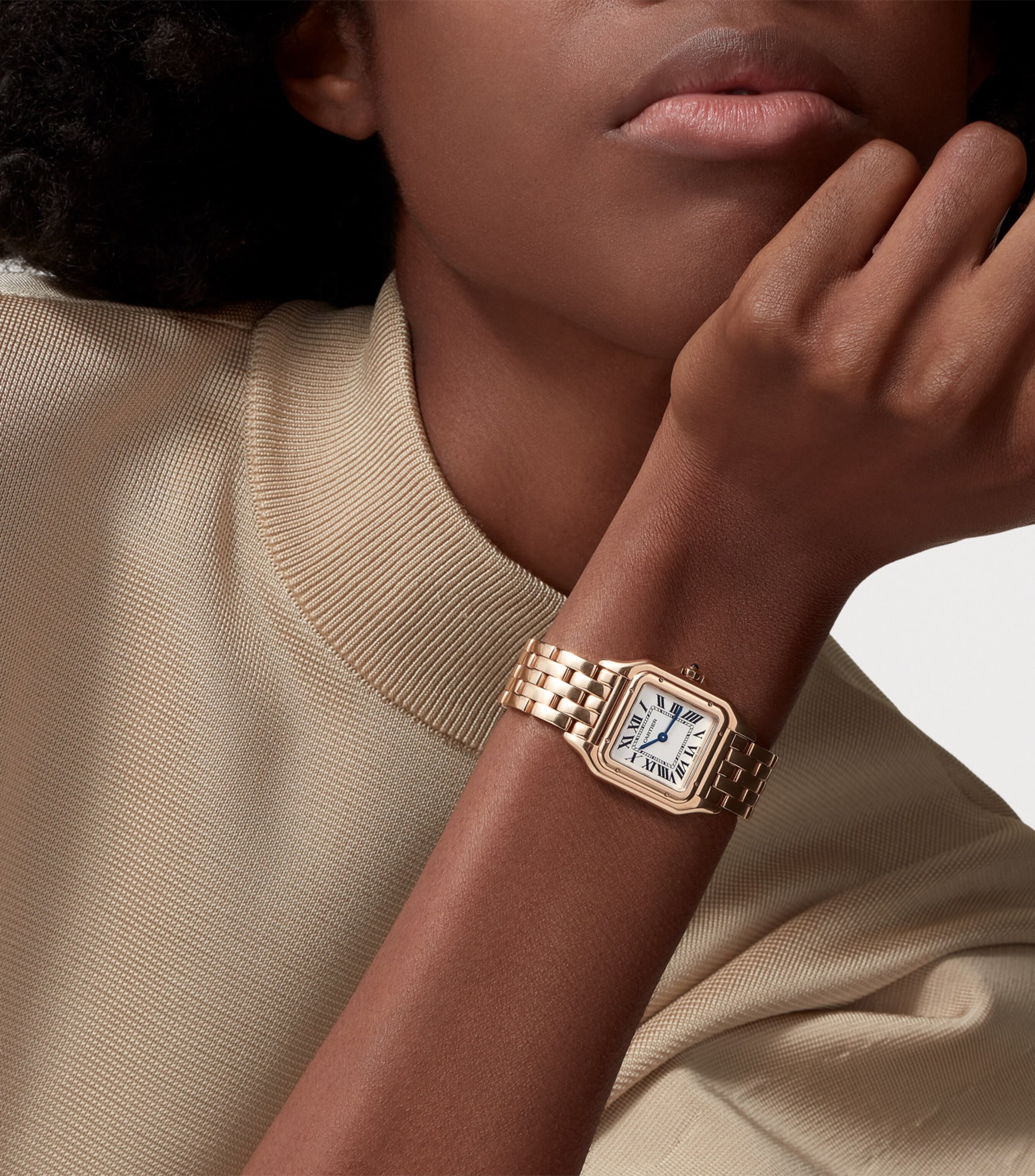 Cartier Medium Rose Gold Panthère de Cartier Watch 27mm Silvered Image 2