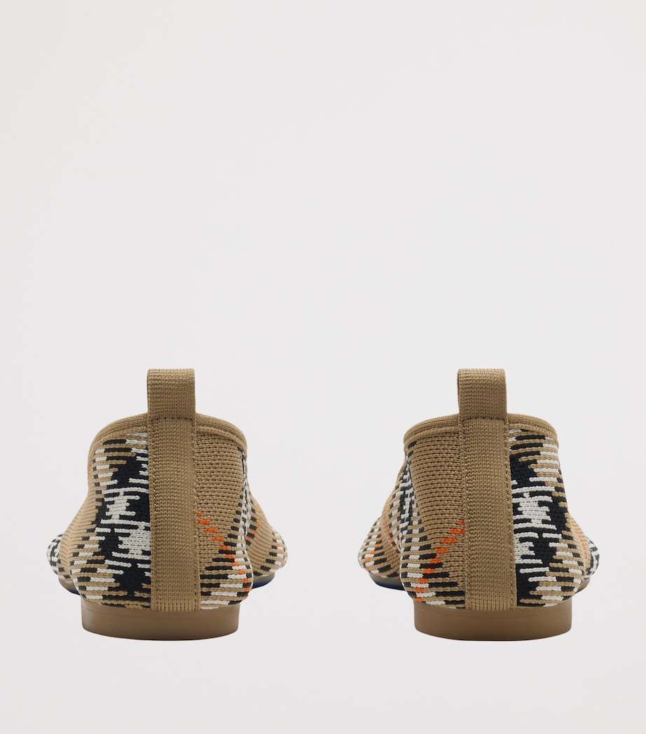 Knit Check Baby Ballet Flats SAND IP CHECK Image 5