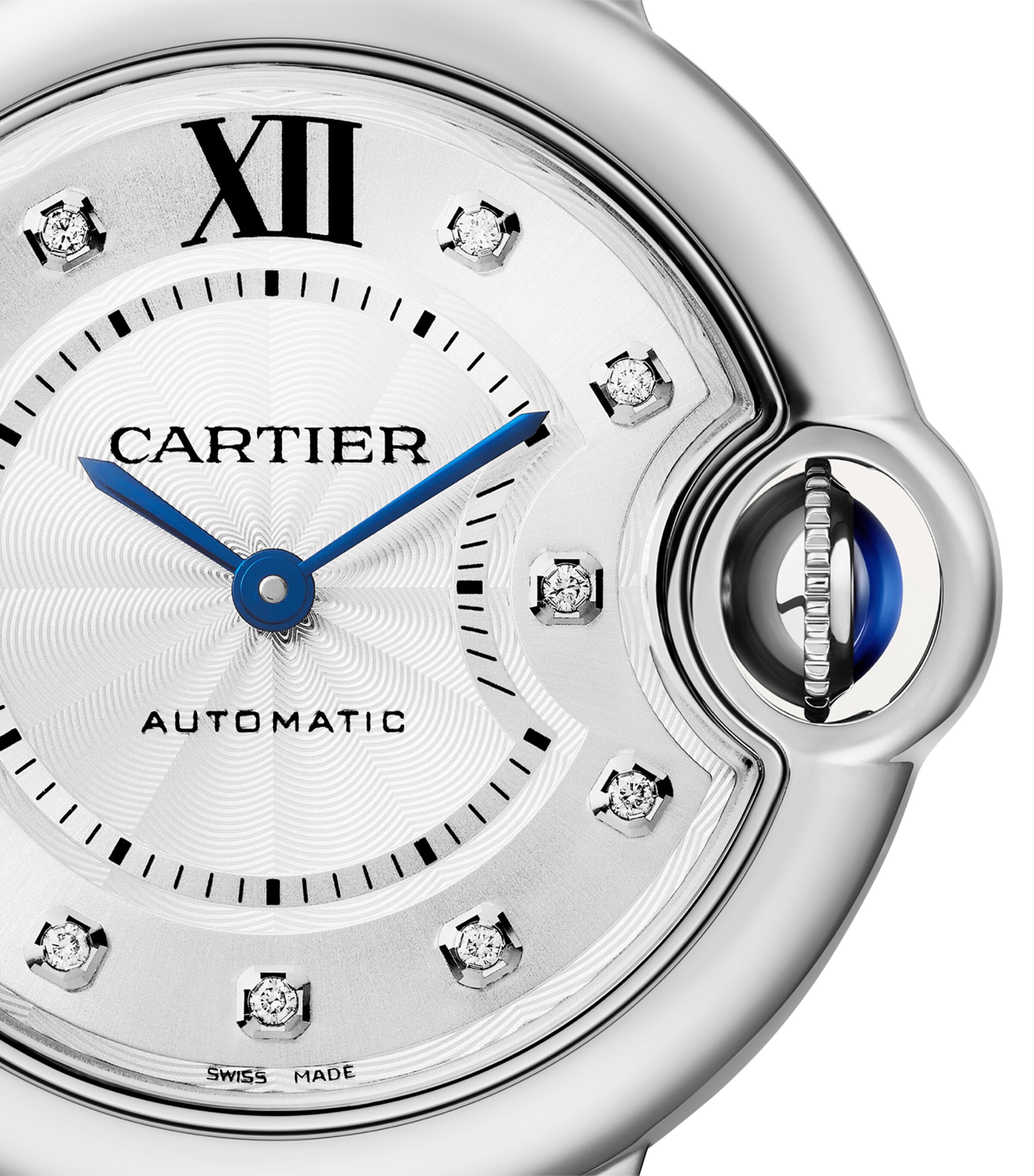 Stainless Steel and Diamond Ballon Bleu de Cartier Watch 33mm MULTI Image 5