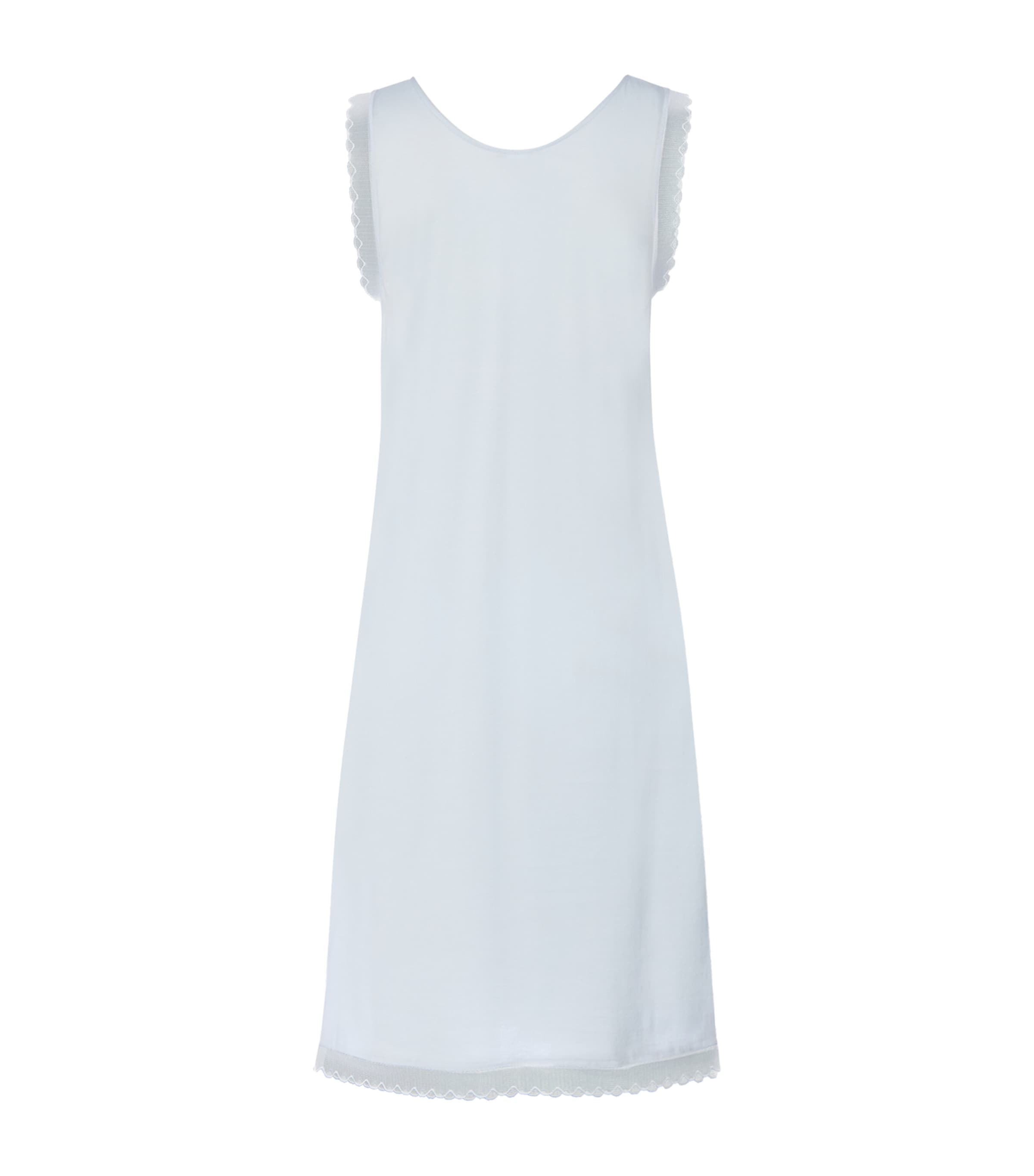 Hanro Womens Cotton Inaya Nightdress Watery Blue Image 5