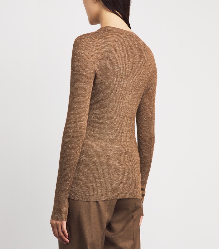 Gabriela Hearst Womens Cashmere-Silk-Hemp Aiste Cardigan Cht Chestnut Image 5