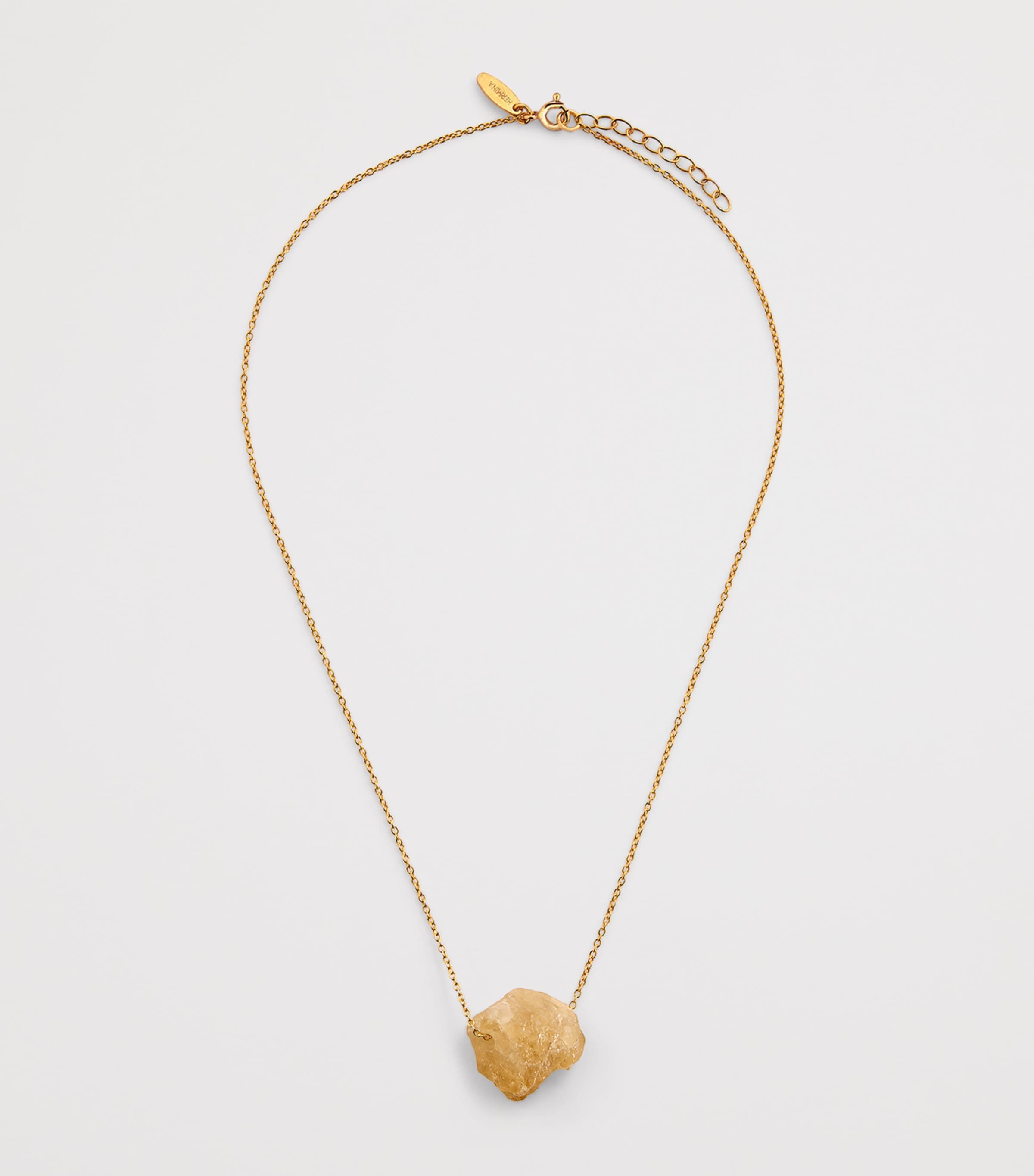 Hermina Athens Gold-Plated and Citrine Lukumaki Necklace Gold Image 3