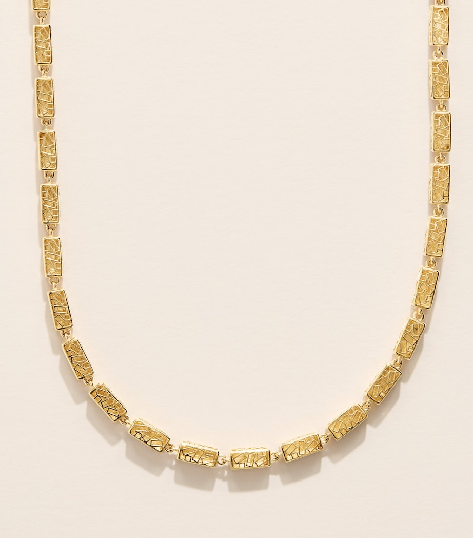Suzanne Kalan Yellow Gold Block-Chain Pendant Necklace Yg/solid Image 1
