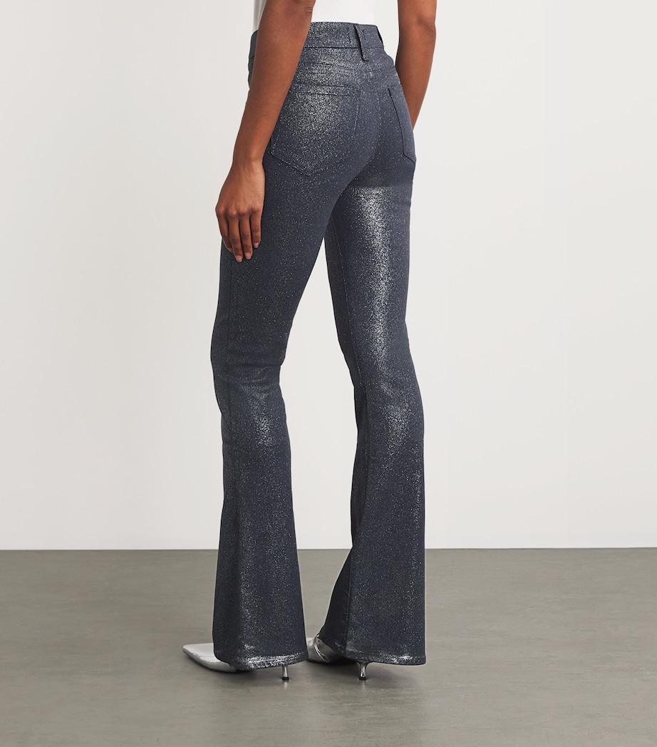 Lou Lou Flared Jeans NAVY/SLVR GLTER LXE Image 4
