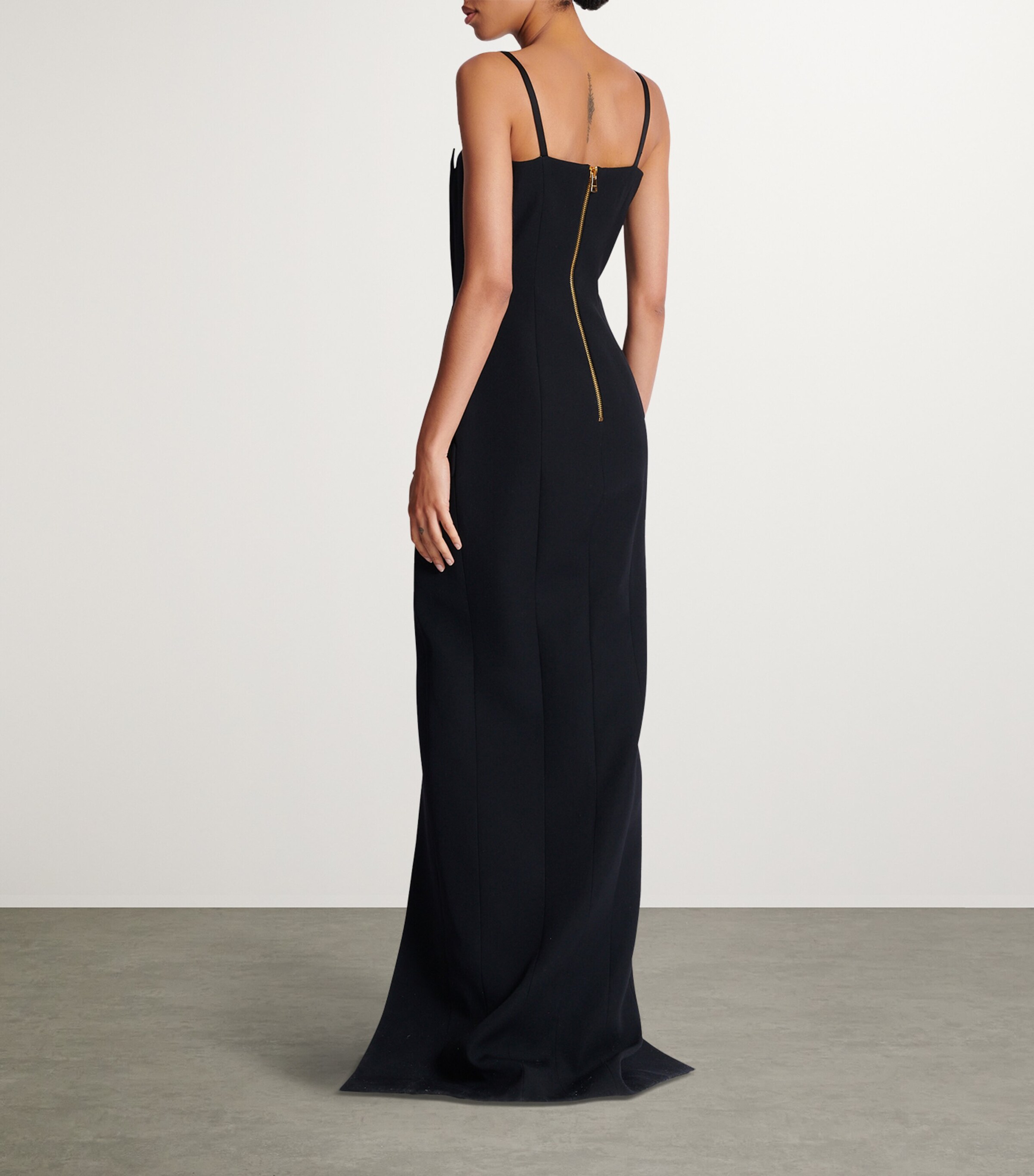 Wool Jacket-Effect Maxi Dress 0PA NOIR Image 3