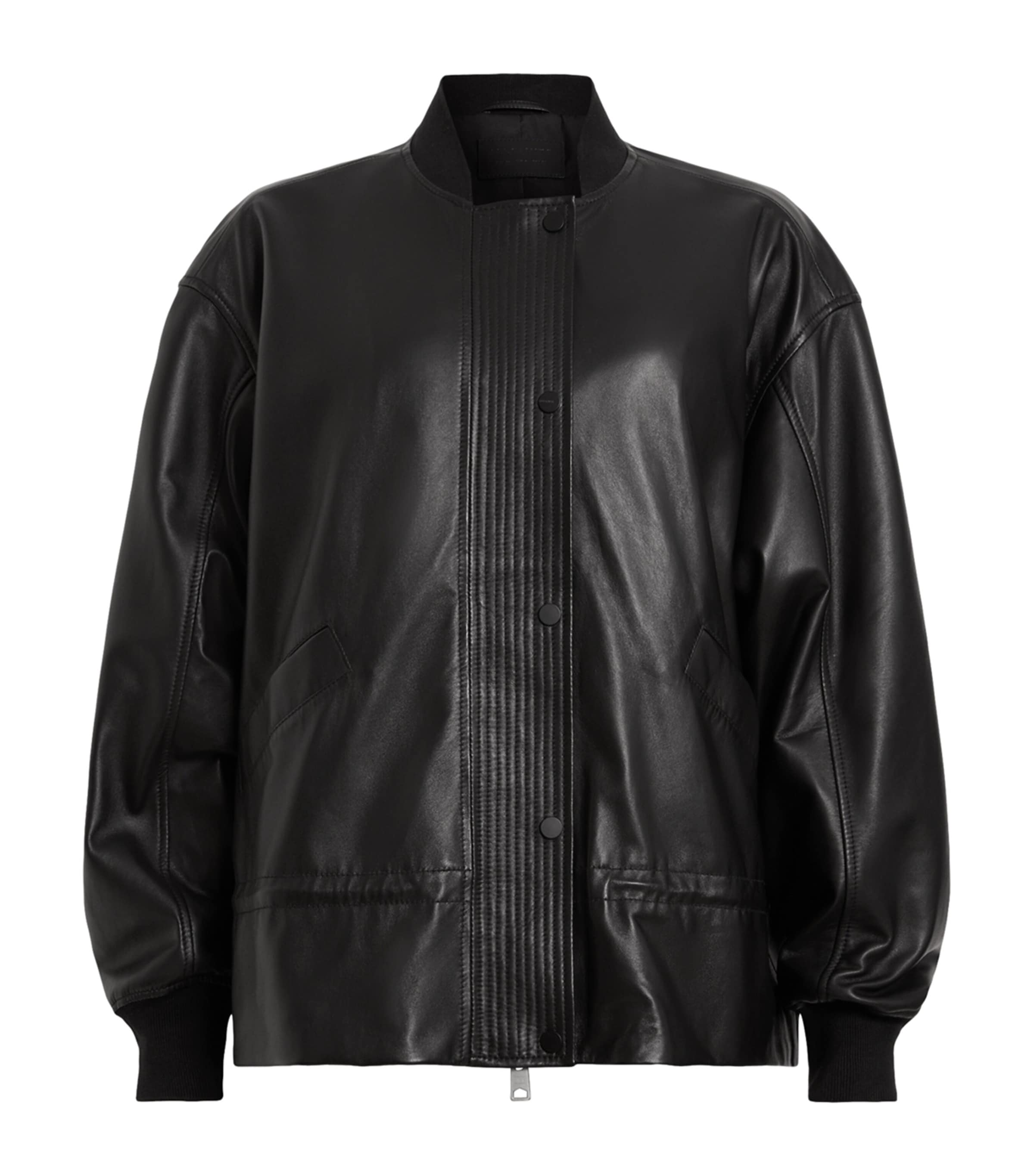 Shop Allsaints Leather Sofi Jacket In Black
