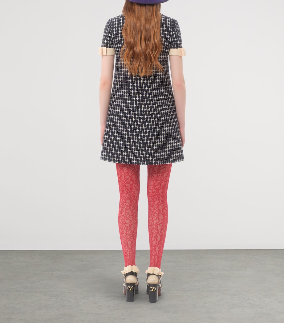 Bouclé Patterned Mini Dress 671 Image 4