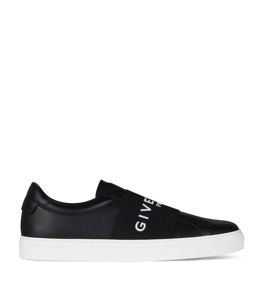 Leather Low-Top Sneakers BLACK Image 1