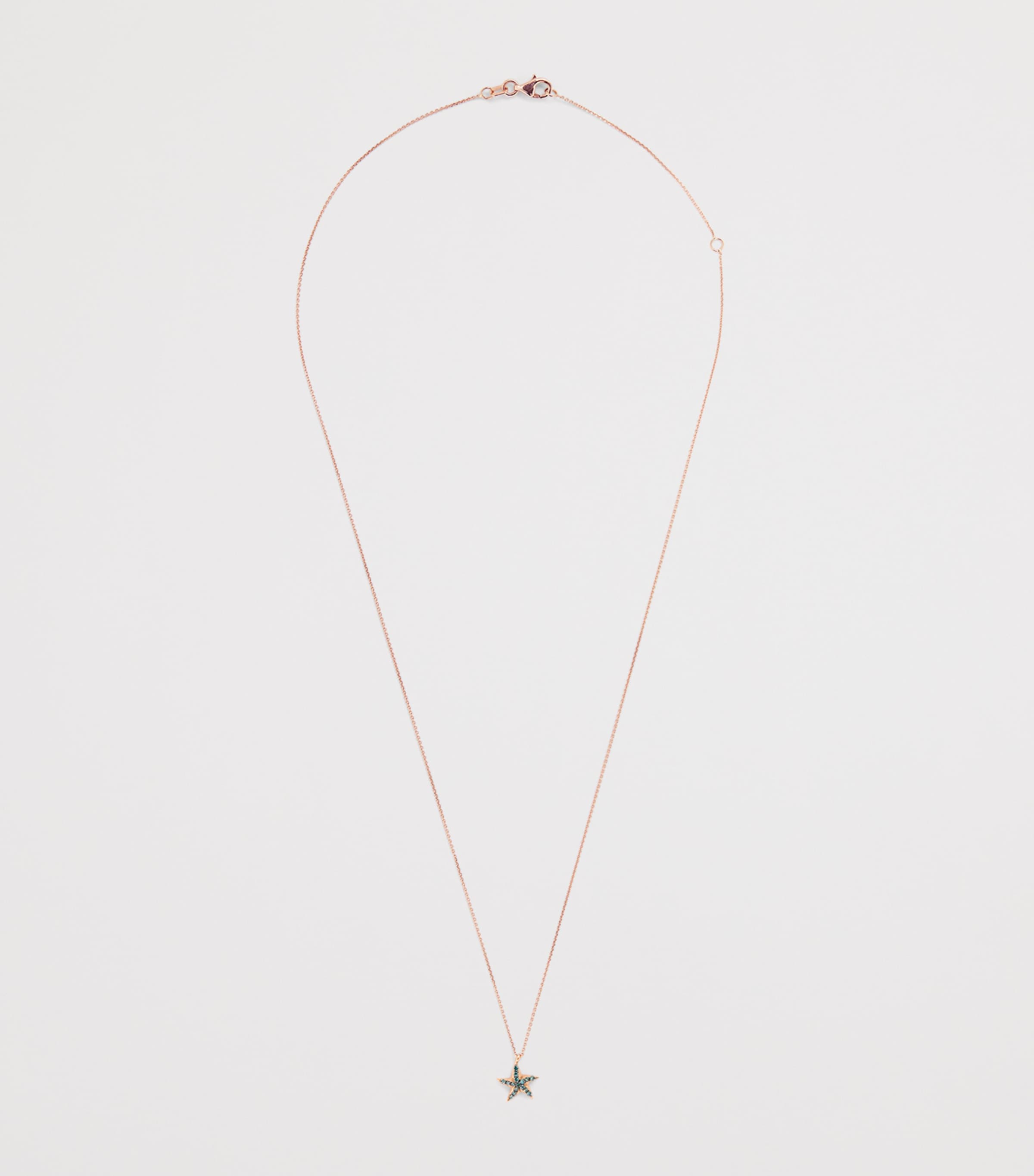 Rose Gold and Diamond Starfish Necklace ROSE GOLD Image 3