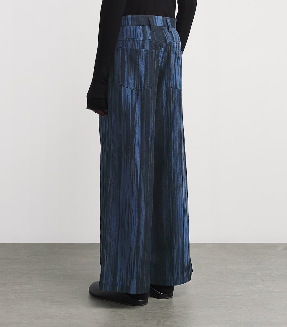 Jacquard Straight Jeans 73-DARK BLUE Image 4