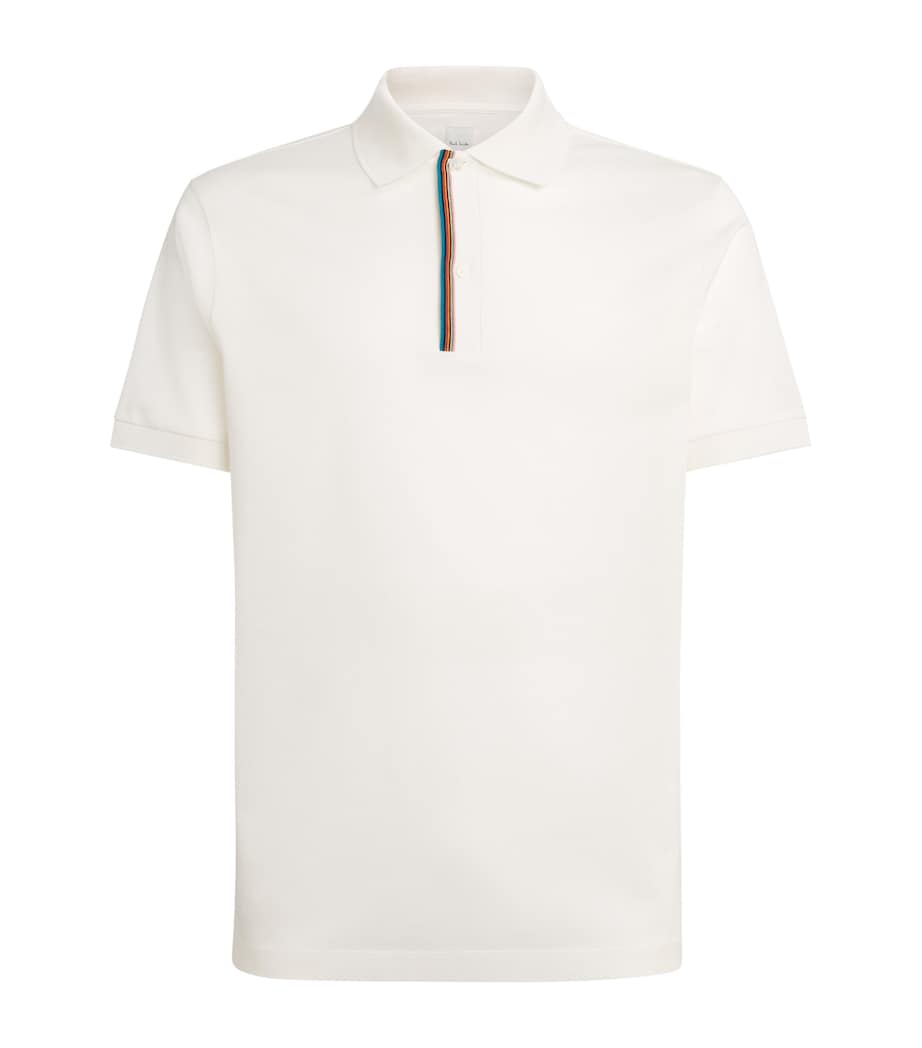 Paul Smith Mens Cotton Artist Stripe Polo Shirt Image 1
