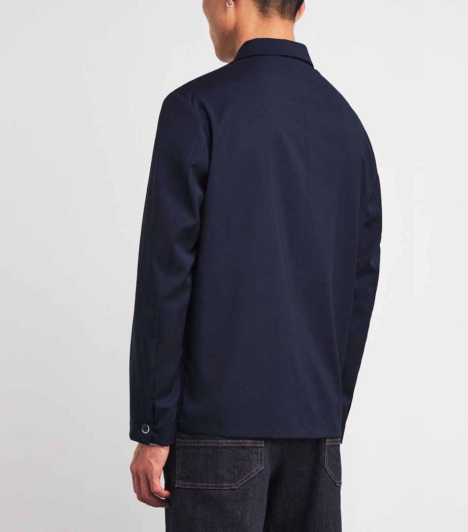 Tropical Virgin Wool Overshirt 170 NAVY Image 4