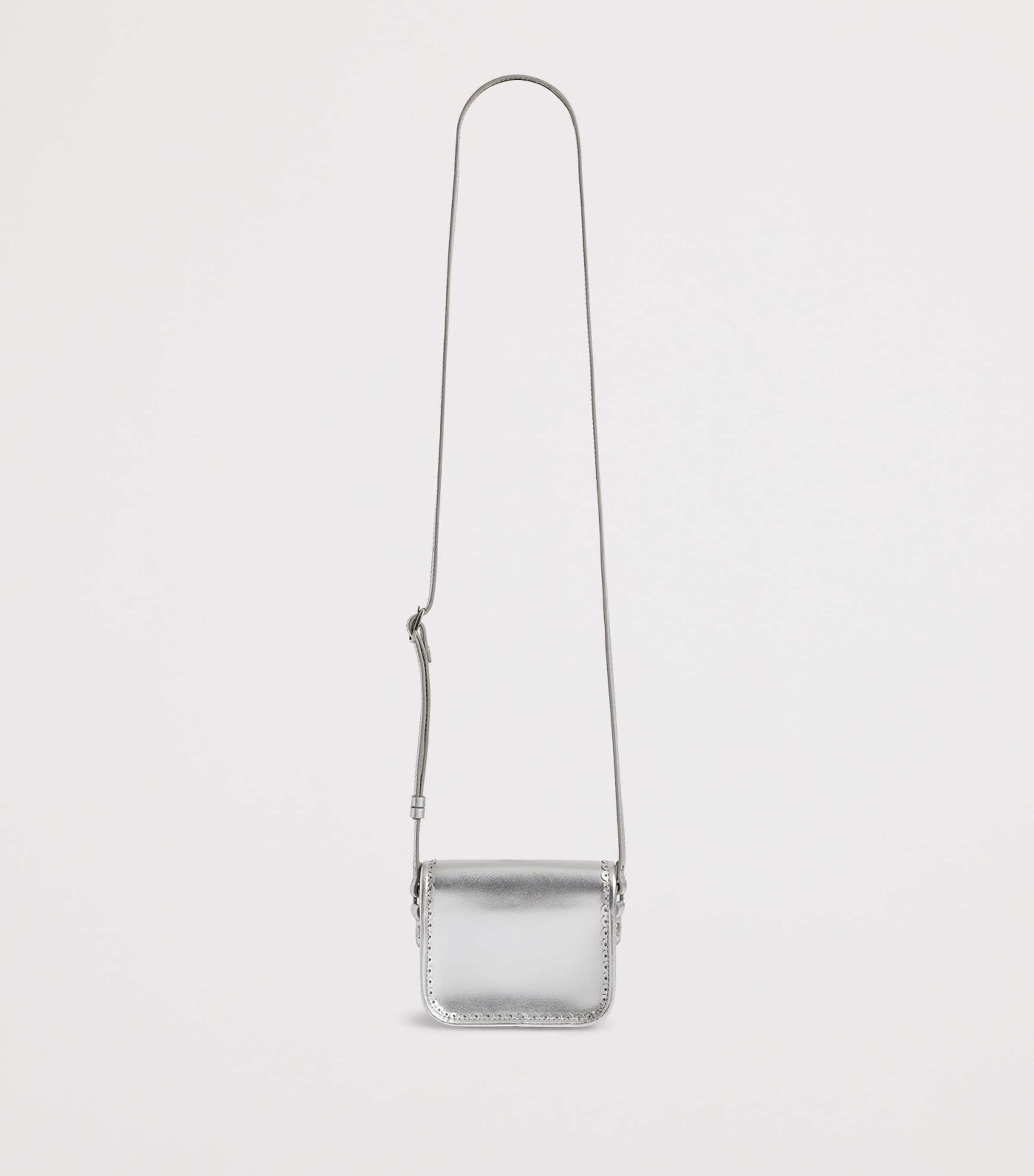 Bonpoint Metallic Leather Lani Shoulder Bag Argent Image 2