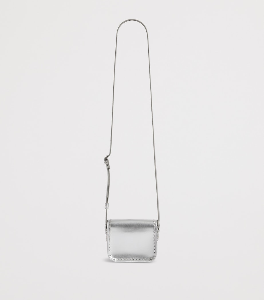 Bonpoint Metallic Leather Lani Shoulder Bag Argent Image 2