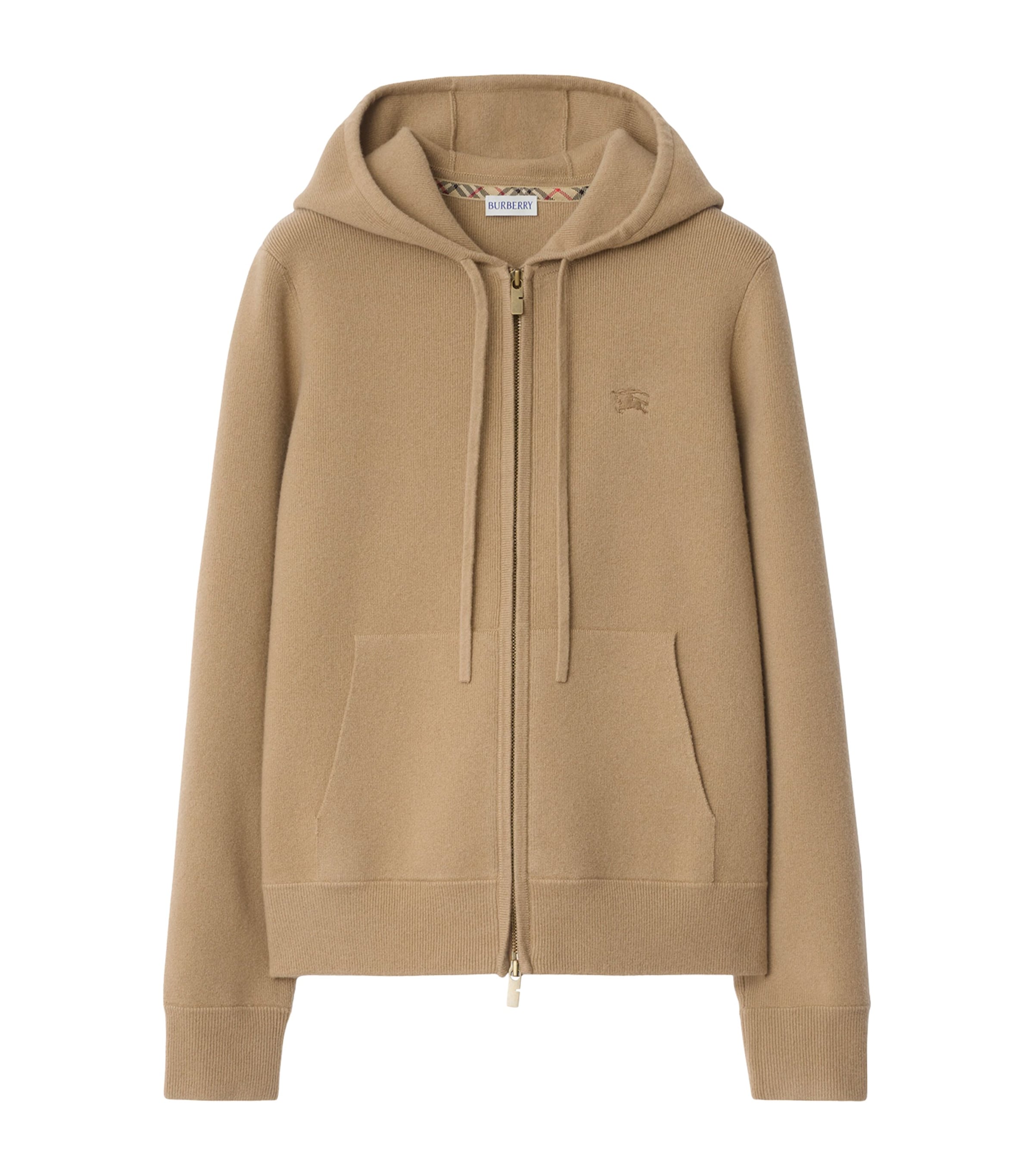Burberry Cashmere-blend Zip-up Hoodie In Multi