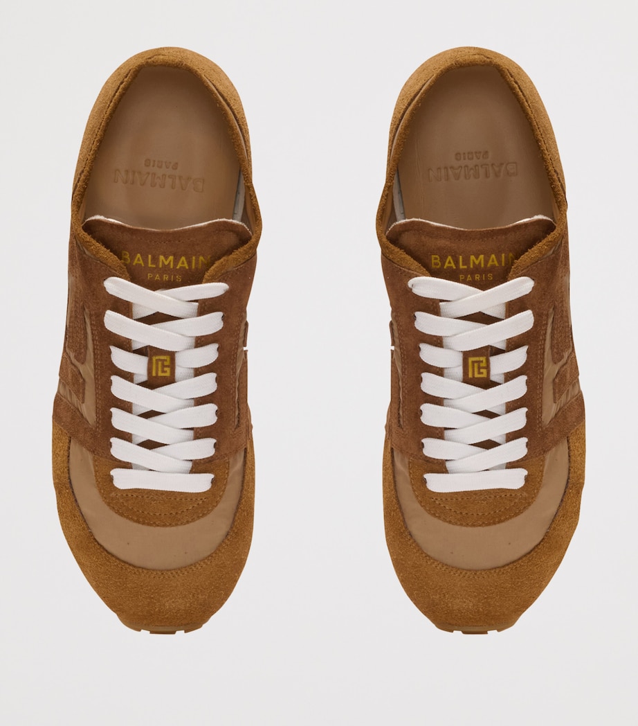 Balmain Suede Racer 45 Sneakers Beige Image 4
