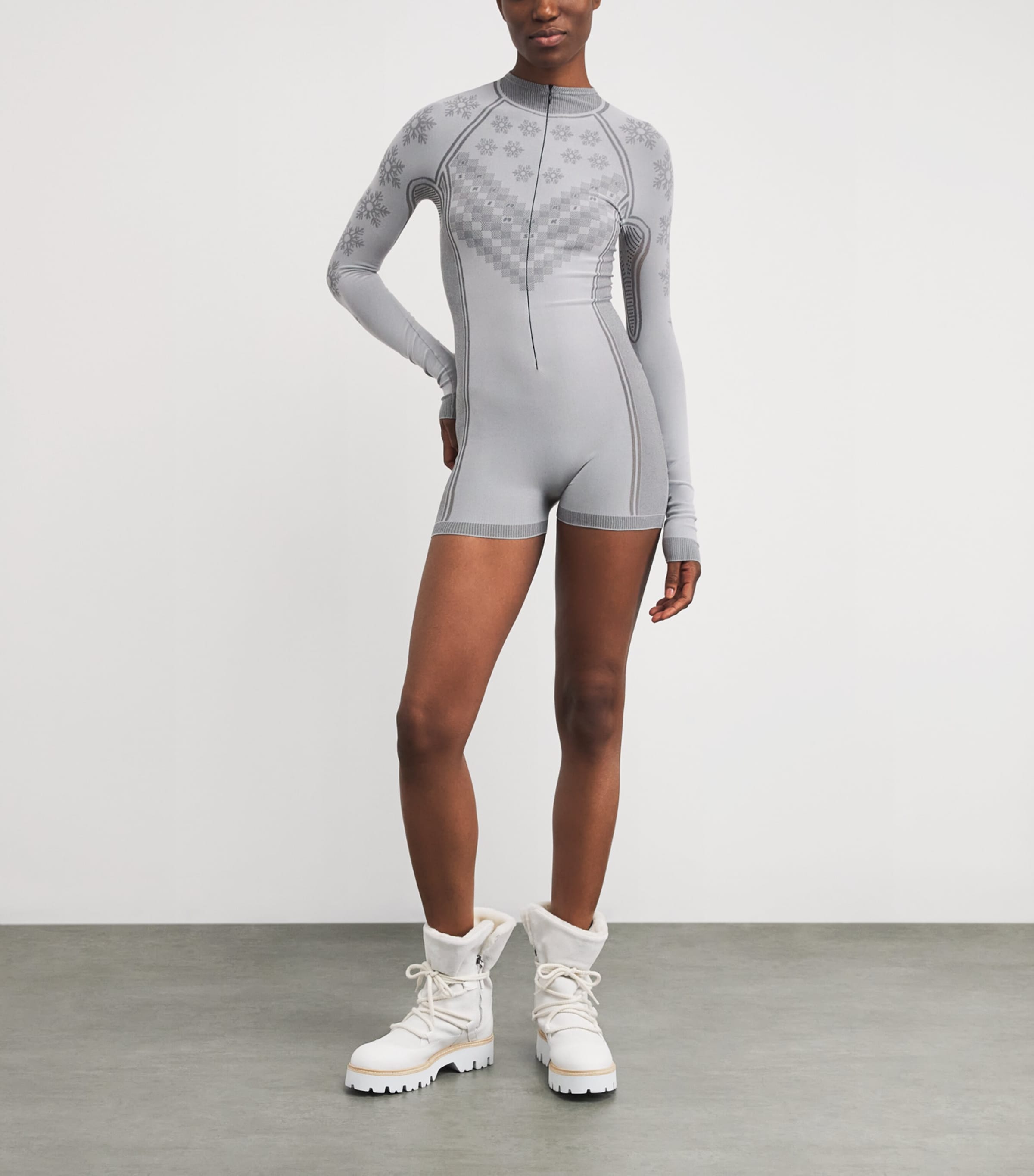 First Layers Half-Zip Playsuit MIRROR WNTR FAIRISLE Image 2