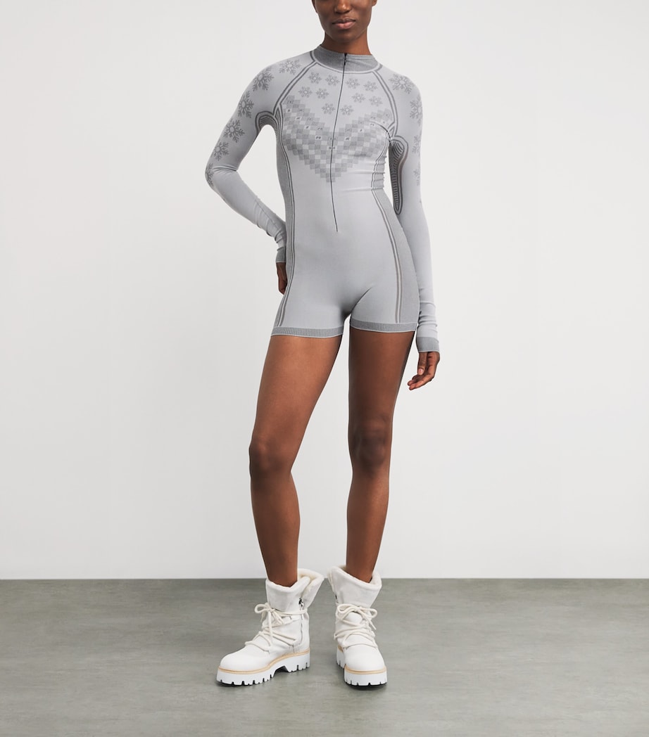 First Layers Half-Zip Playsuit MIRROR WNTR FAIRISLE Image 2