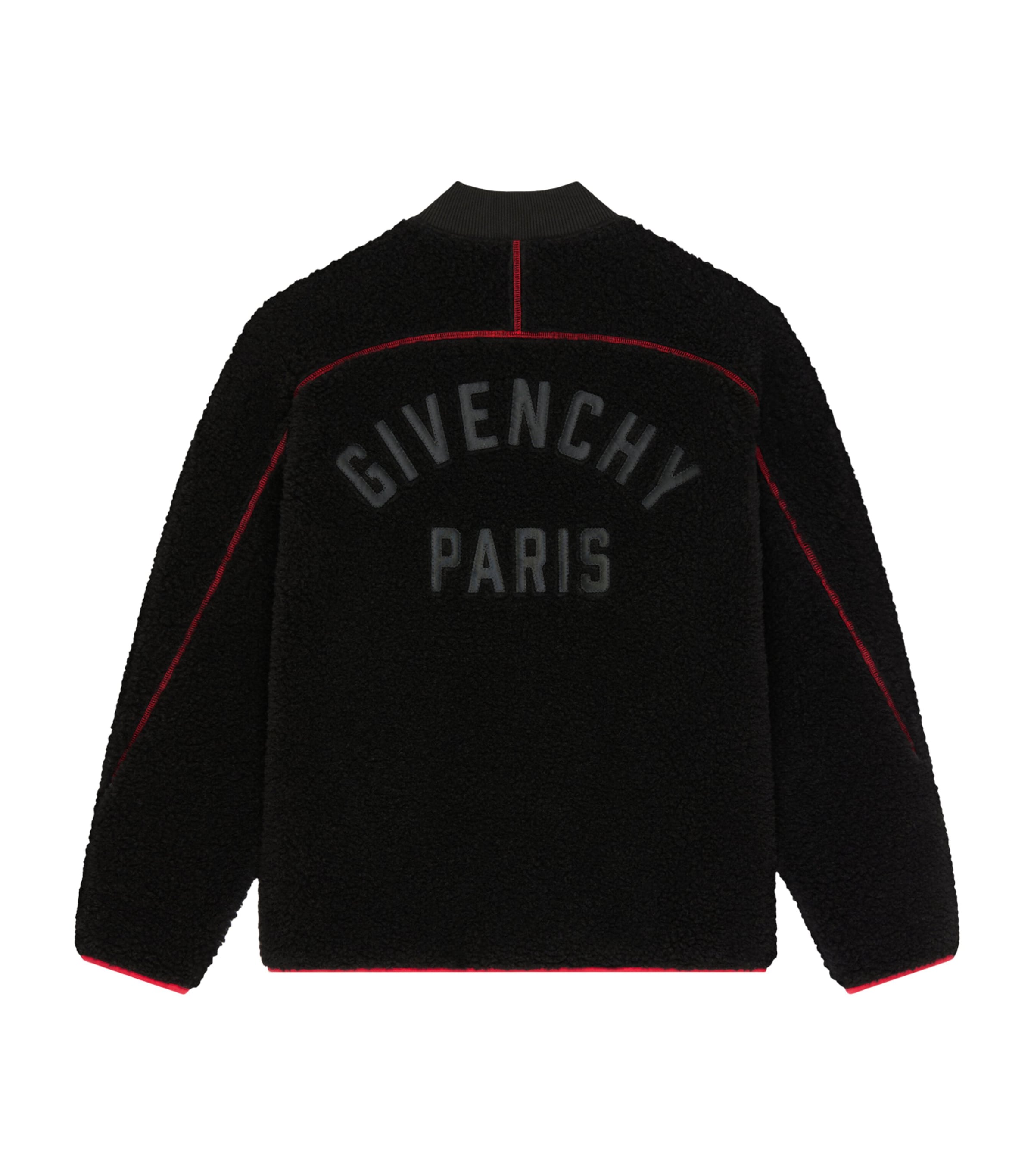 Fleece Bomber Jacket BLACK Image 2