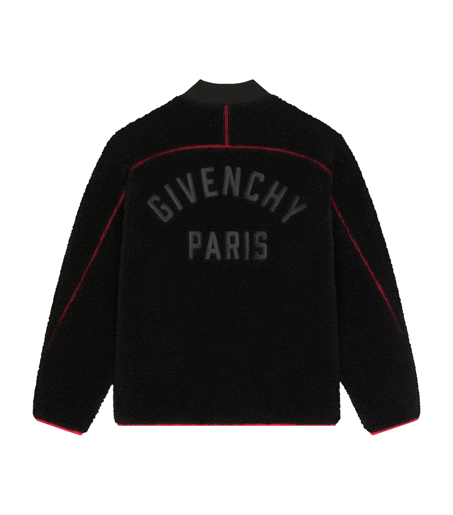 Fleece Bomber Jacket BLACK Image 2