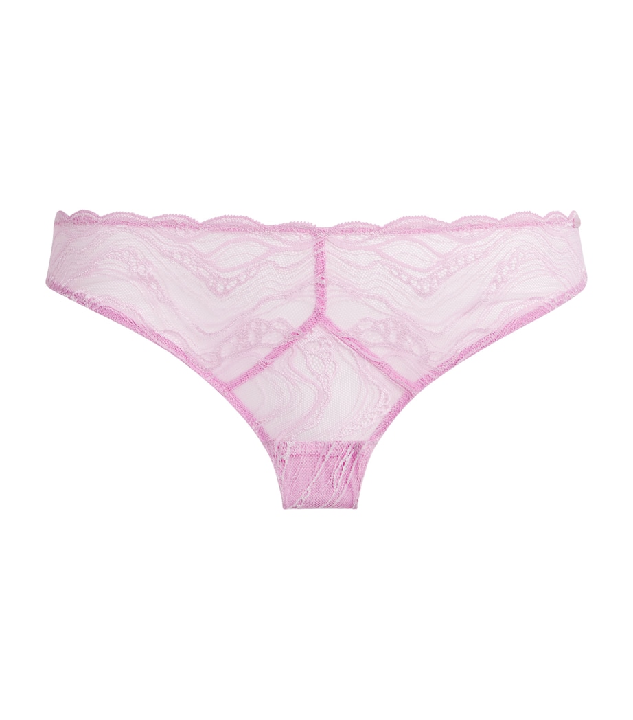 Lace Sensual Stretch Bikini Briefs PINK ESSENCE Image 1