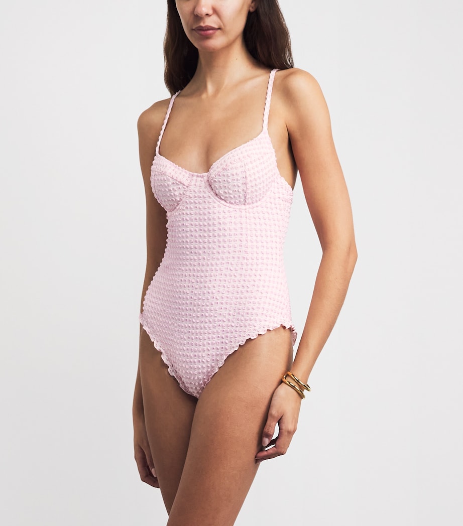 Simkhai Womens Gingham Suni Swimsuit Daisy Multi Image 2