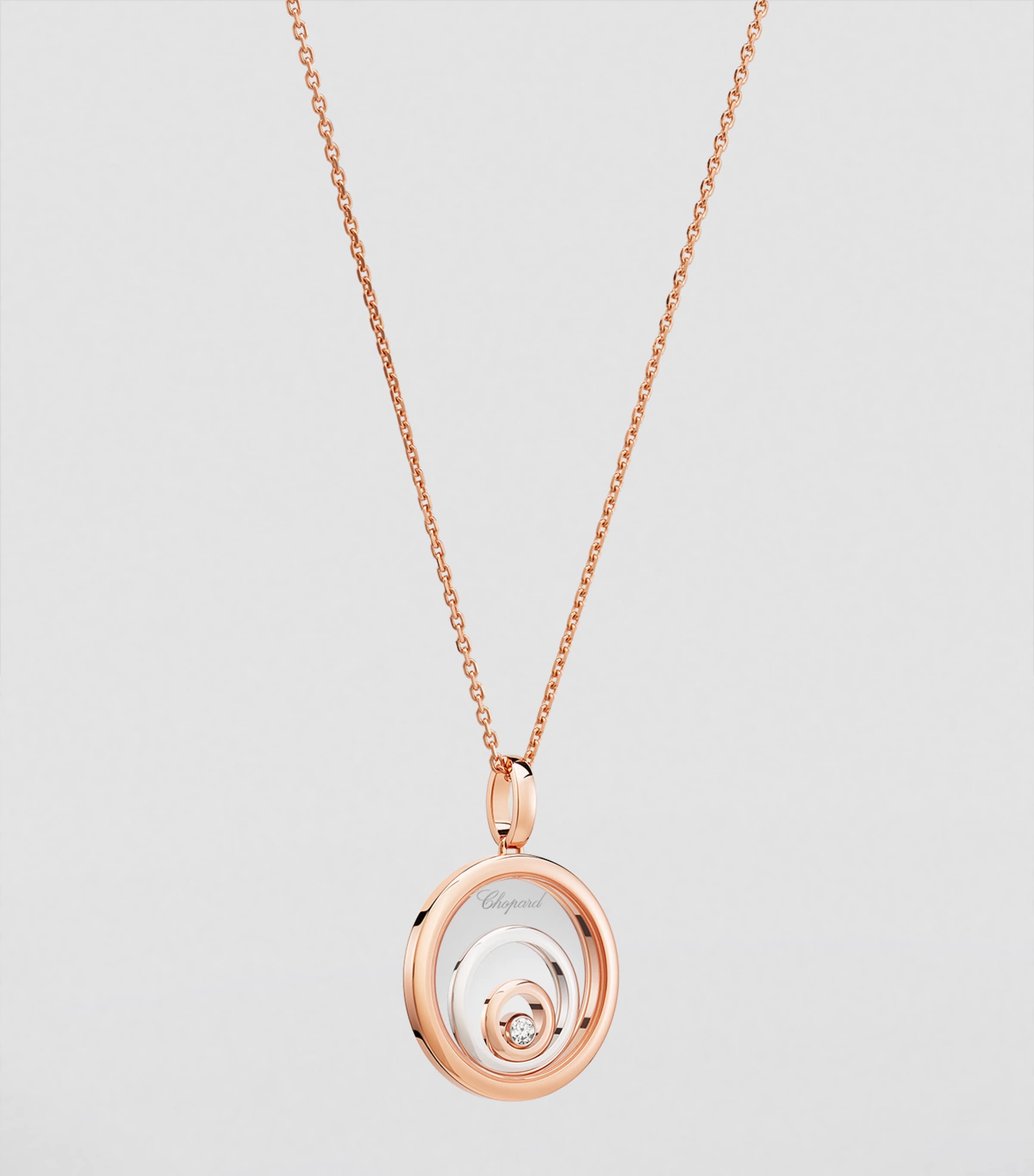 Rose Gold and Diamond Happy Spirit Necklace WHITE GOLD/ROSE GOLD Image 3