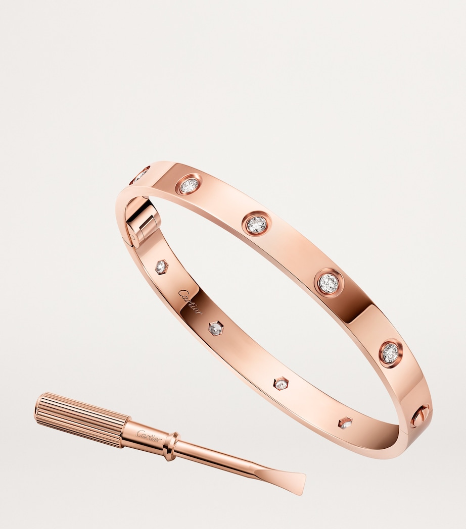 Rose Gold and Diamond LOVE Bangle ROSE GOLD Image 2