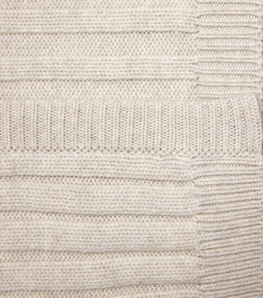 Johnstons Of Elgin Womens Cashmere Ribbed Lecht Cardigan Lunan Sand Image 6