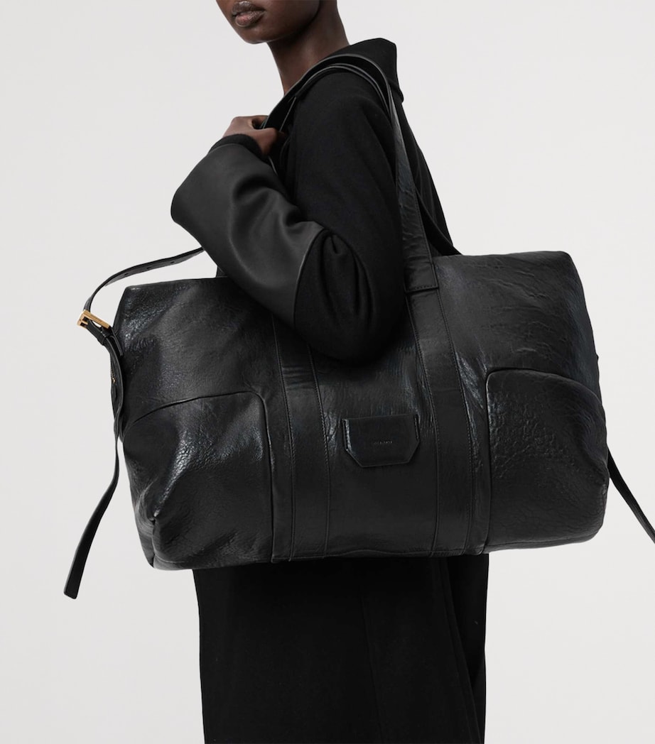 Leather Ares Holdall BLACK Image 2