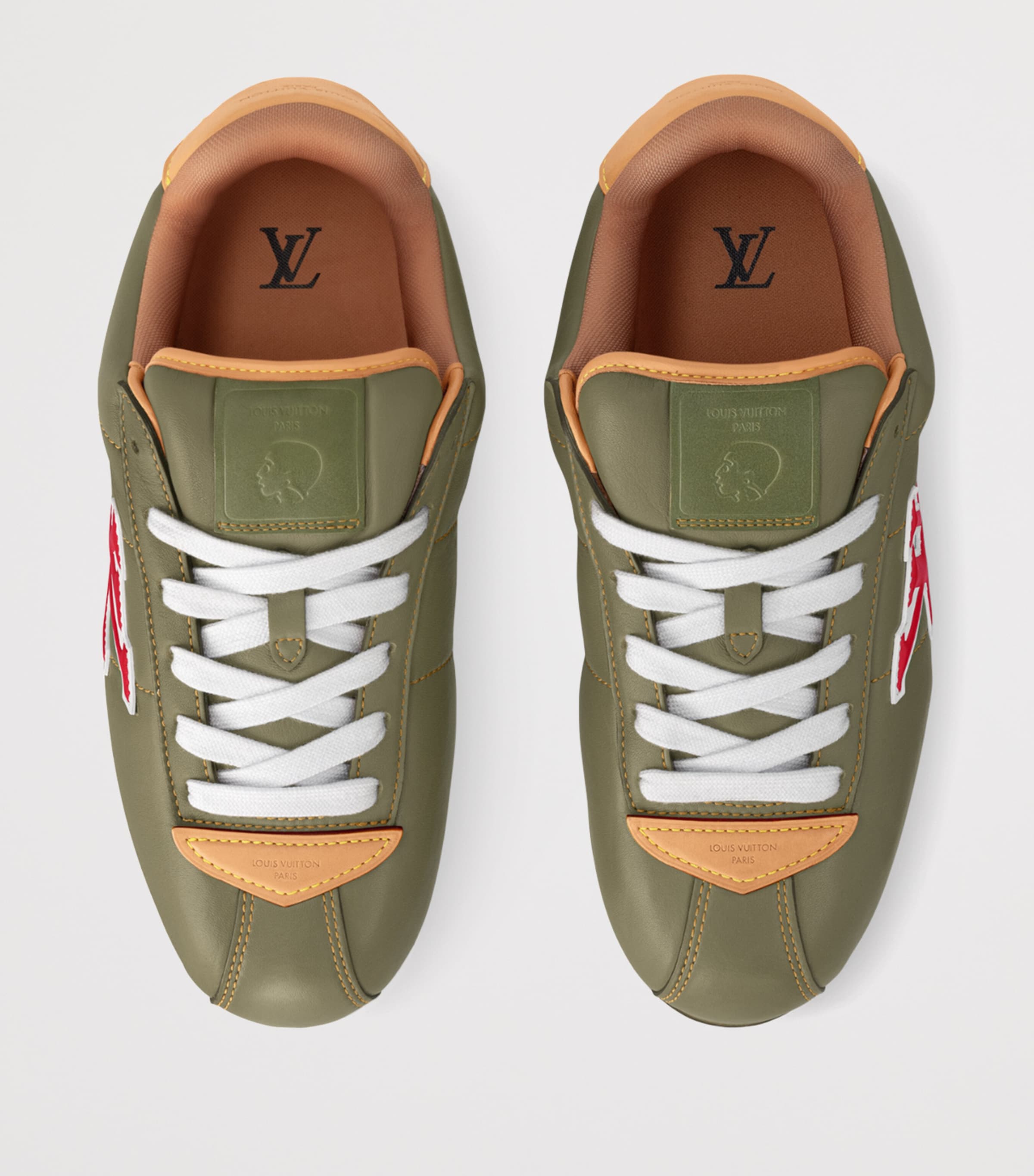 Leather Buttersoft Low-Top Sneakers KHAKI GREEN Image 6