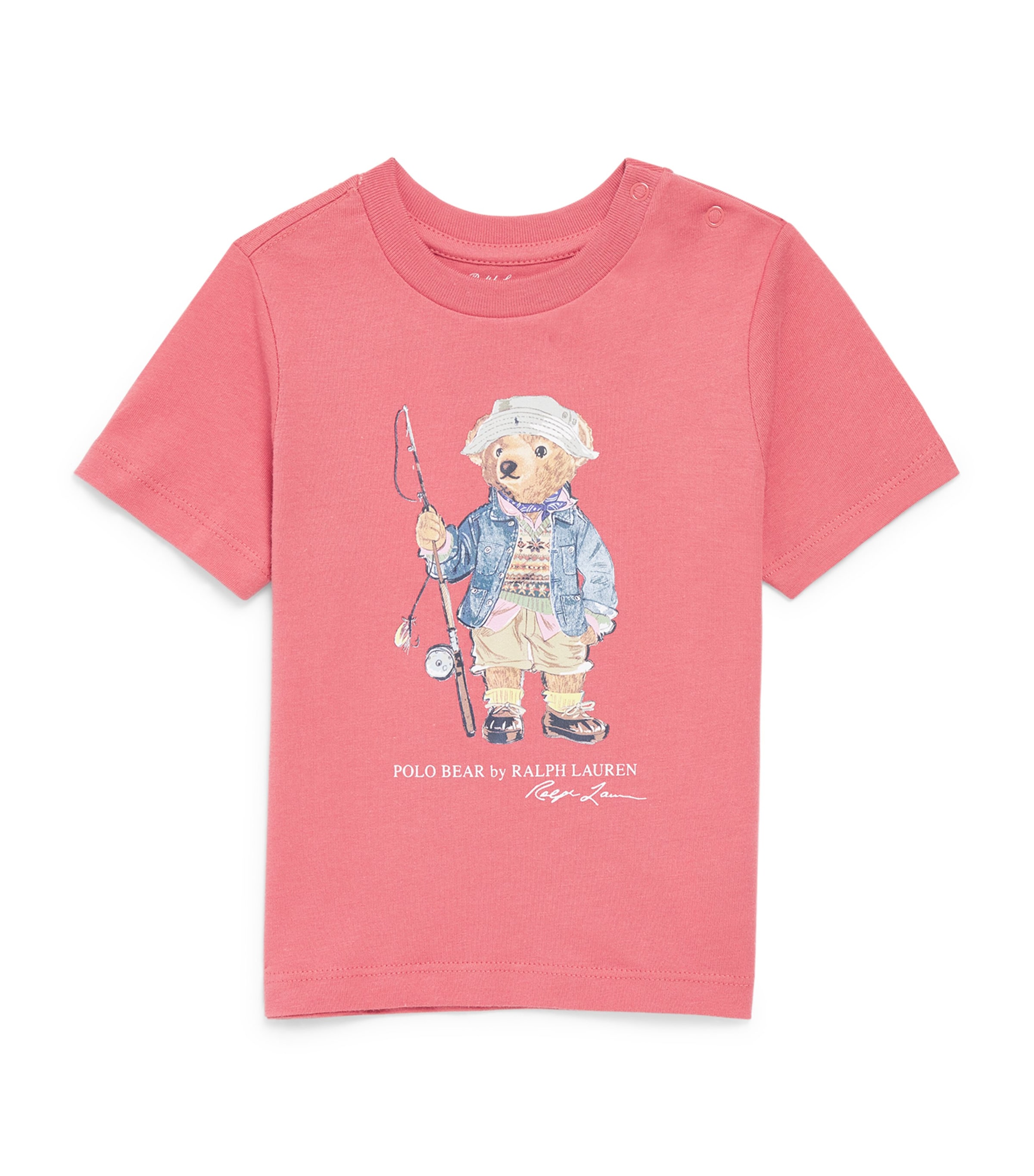 Ralph Lauren Kids Polo Bear T-Shirt (3-24 Months) Adirondack Berry Image 1