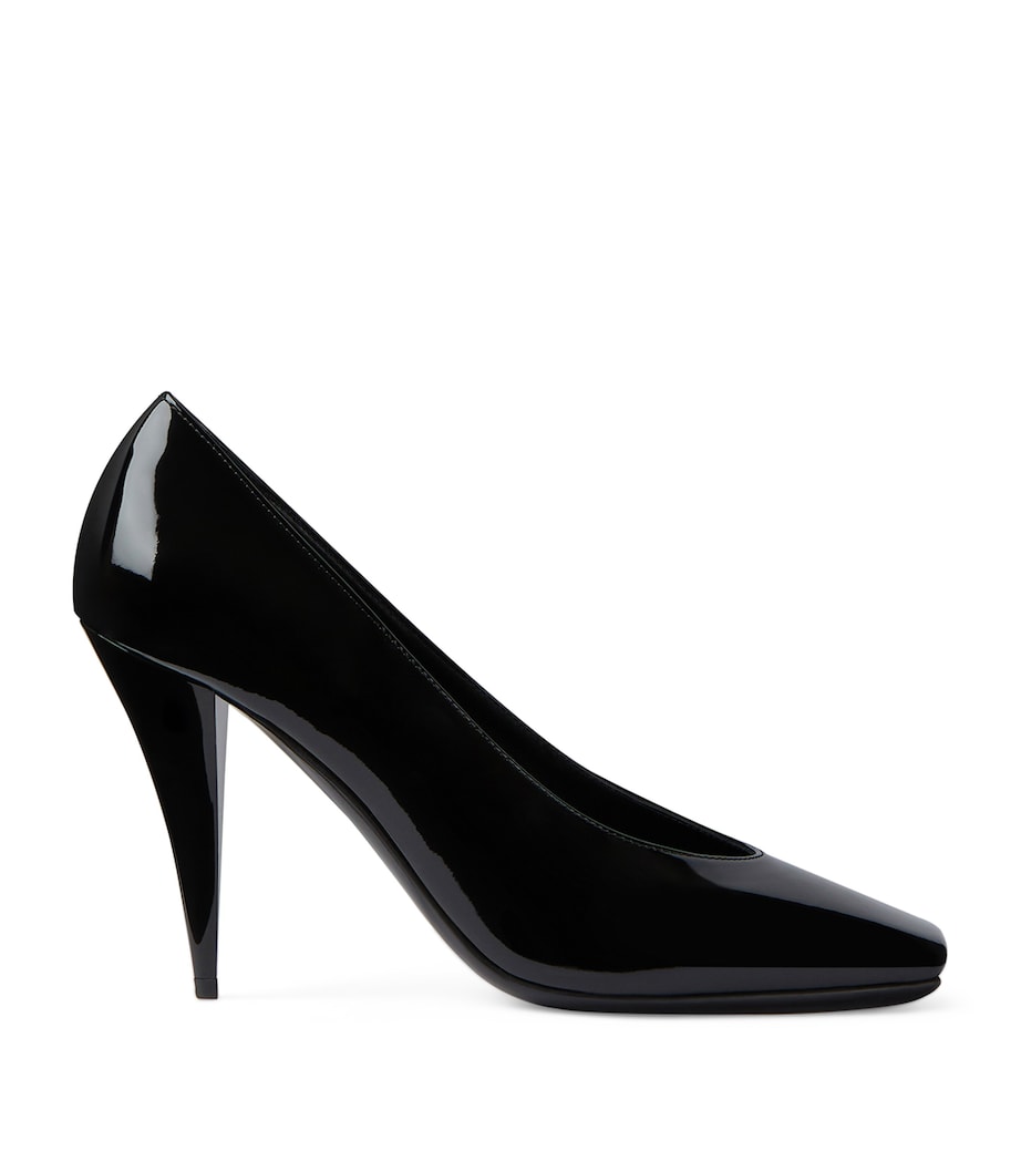 Patent Leather Square-Toe Pumps 95 BLACK Image 1