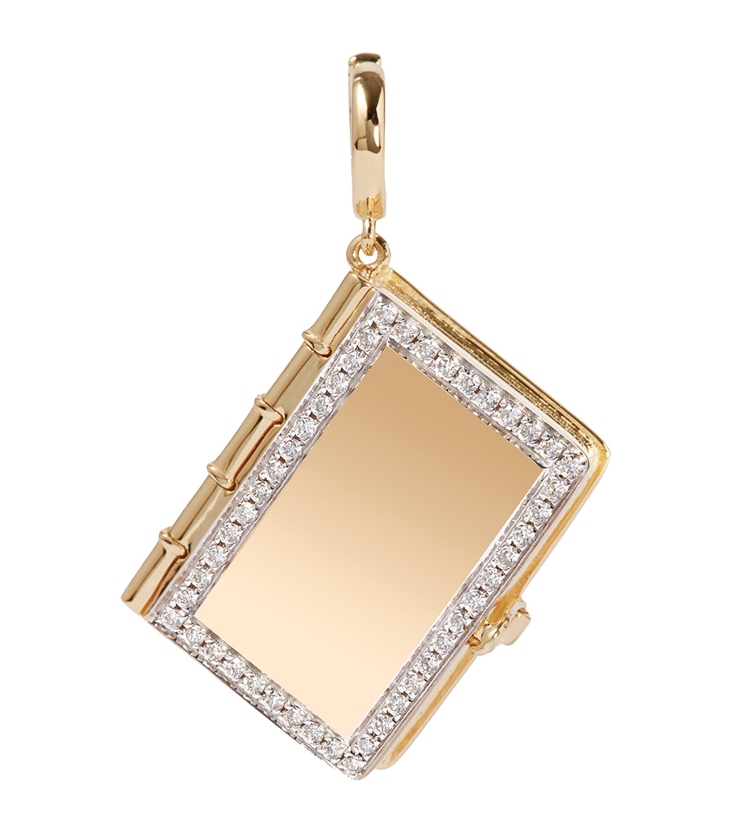 Annoushka Yellow Gold and Diamond Mythology Book Locket Charm Yellow Gold Image 7