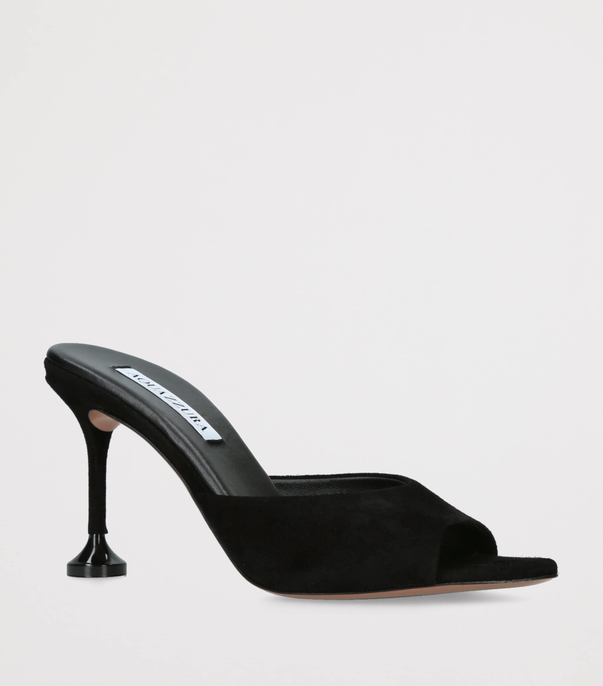 Suede Bisous Mules 85 BLACK Image 3
