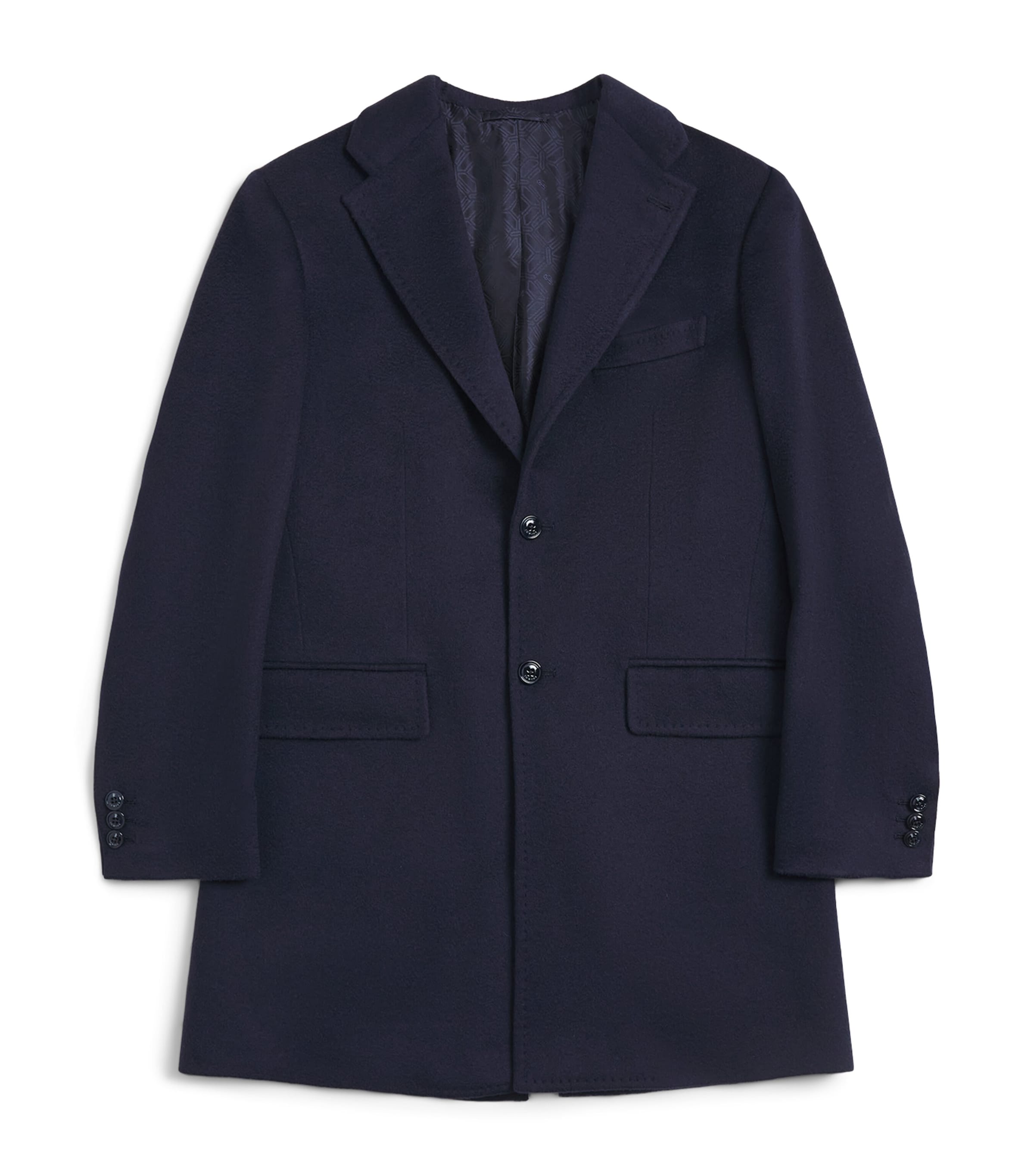 Stefano Ricci Kids Cashmere Overcoat (10-16 Years) Dark Bluec. Image 1