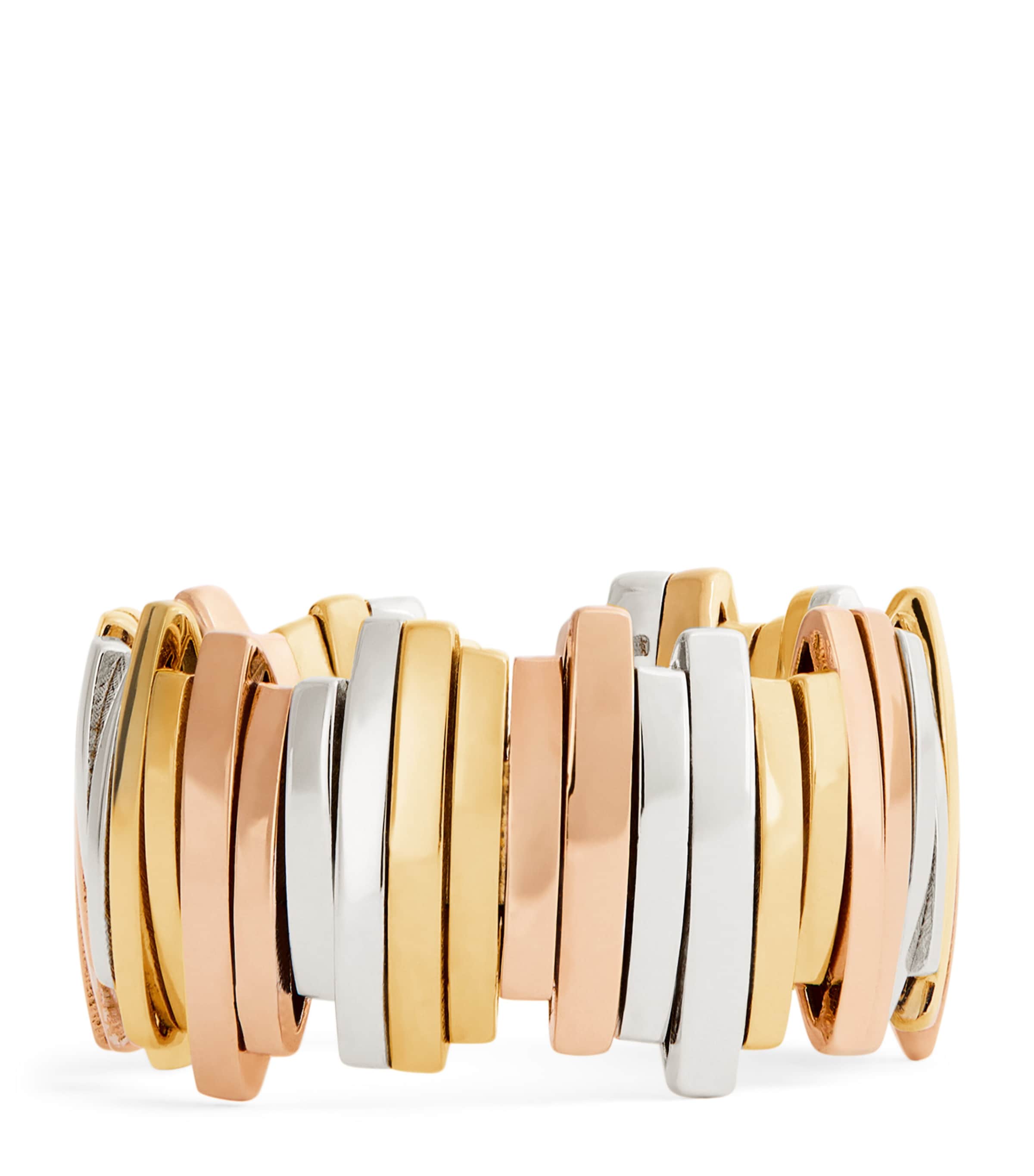 Suzanne Kalan Three-Tone Golden Jagged Wide Band Wyrg Image 1