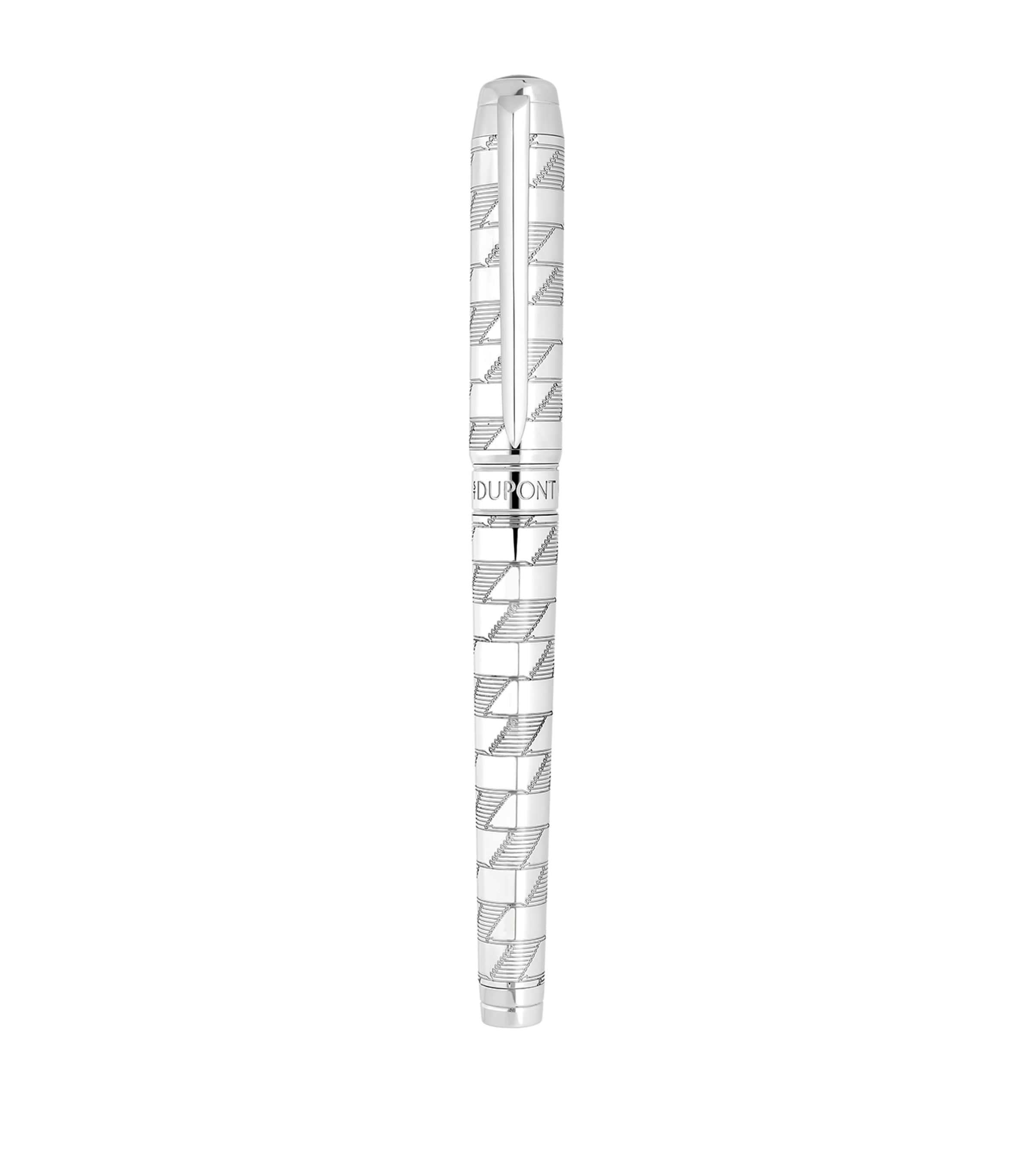 St Dupont S. T. Dupont Extra Large Monogram 1872 Line D Eternity Fountain Pen In Metallic