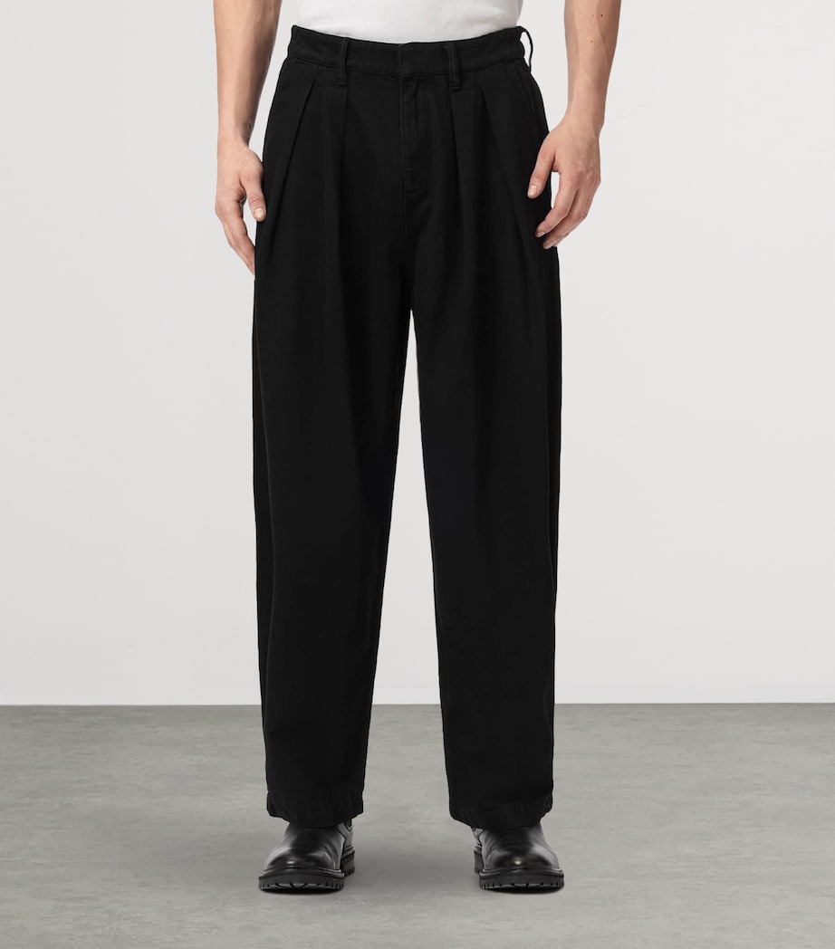 AllSaints Mens Becco Trousers Black Image 3