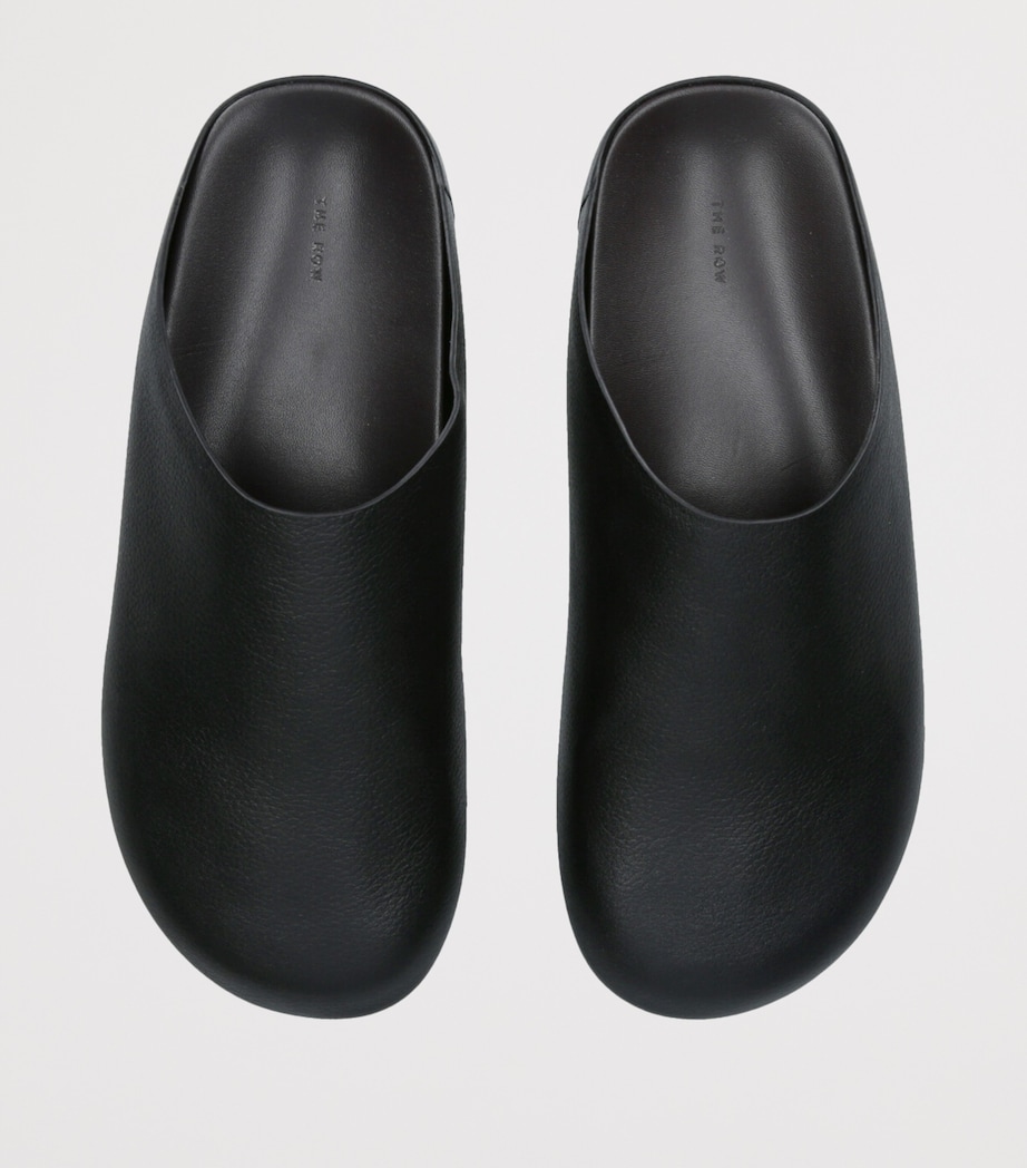 Hudson Leather Slides BLACK Image 4