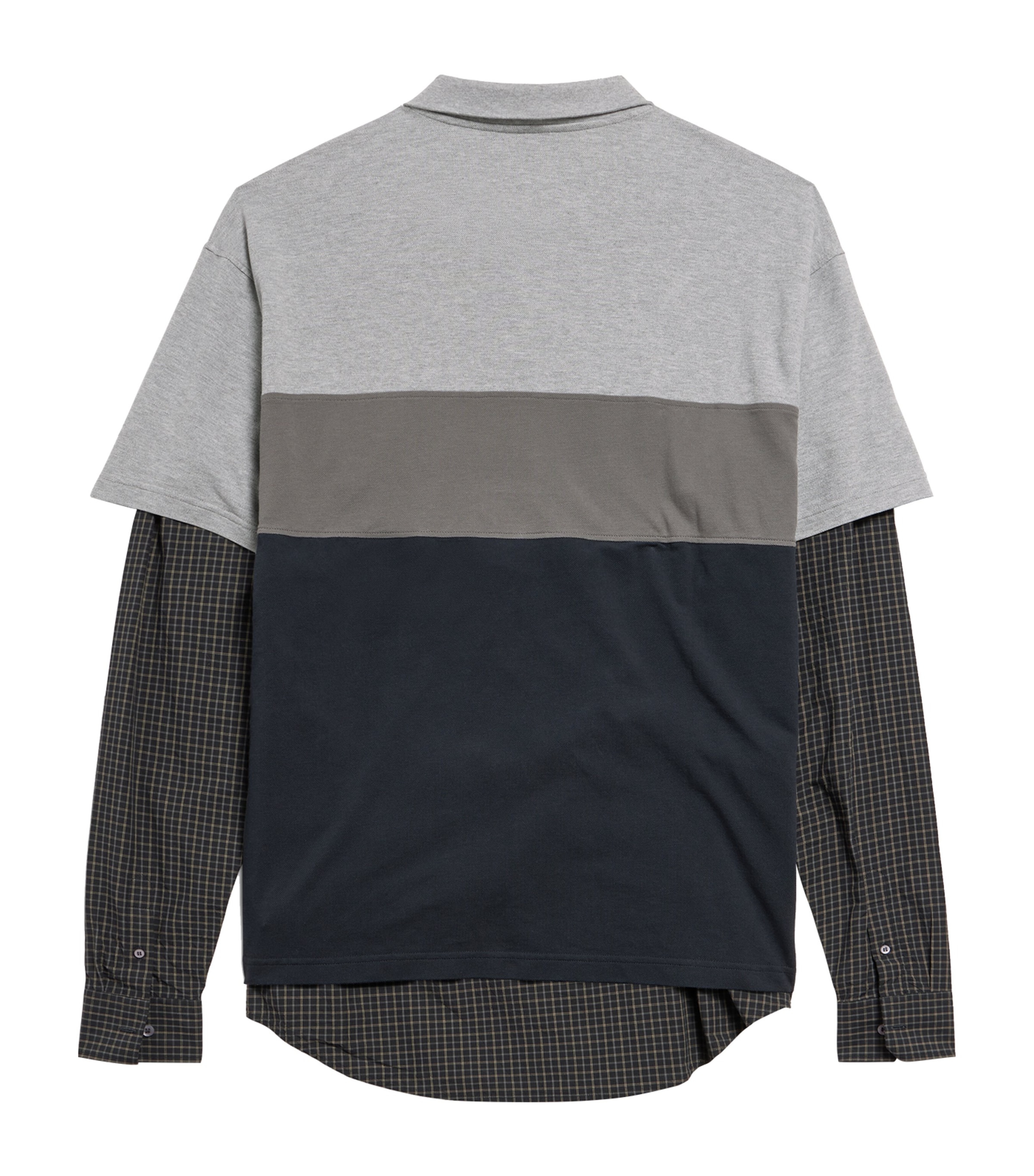 Balenciaga Grey Cotton Hybrid Polo Shirt | Harrods UK